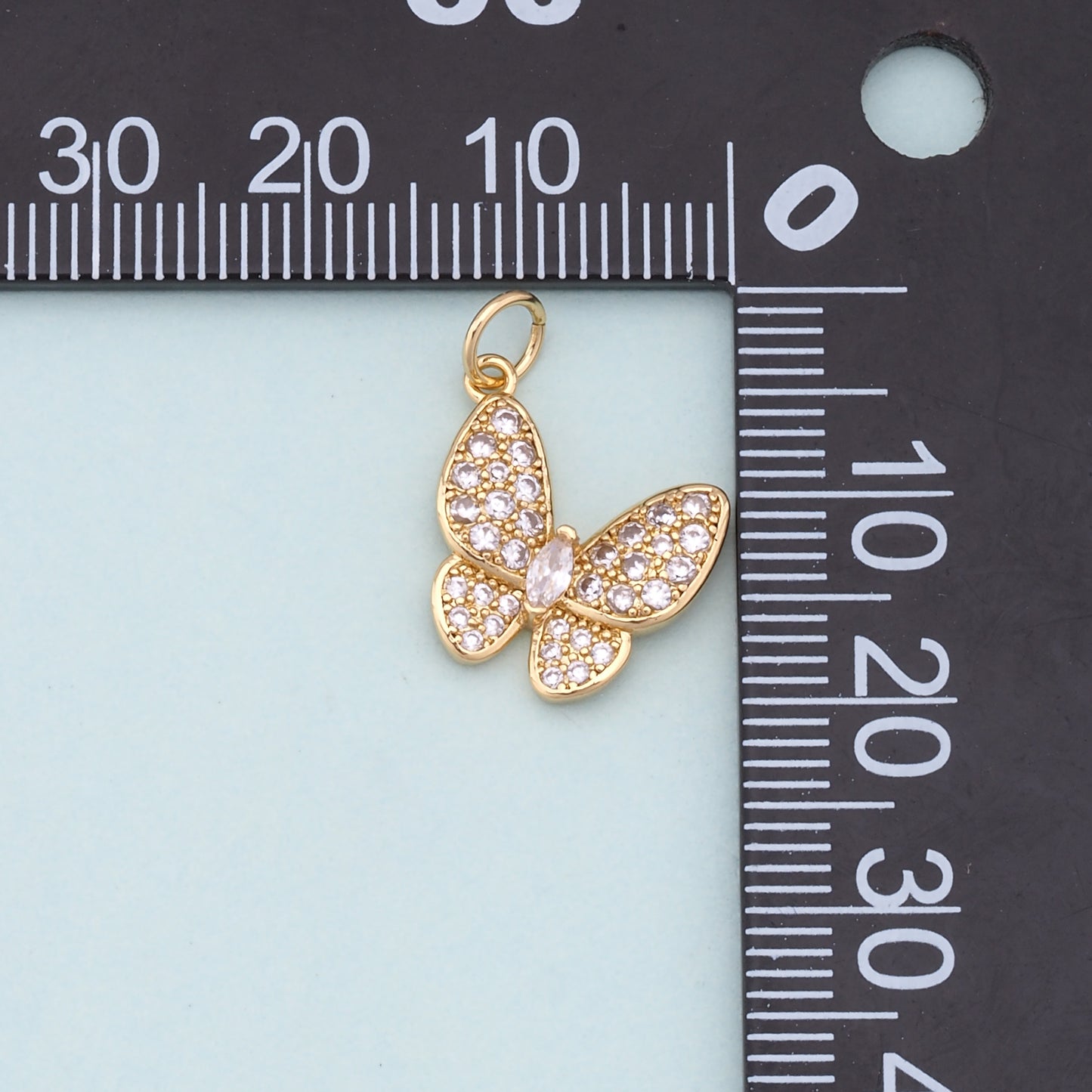 Gold Butterfly Charms,18K Gold Filled Butterfly Pendant,Butterfly Charm Bracelet Necklace for DIY Jewelry Making Supply