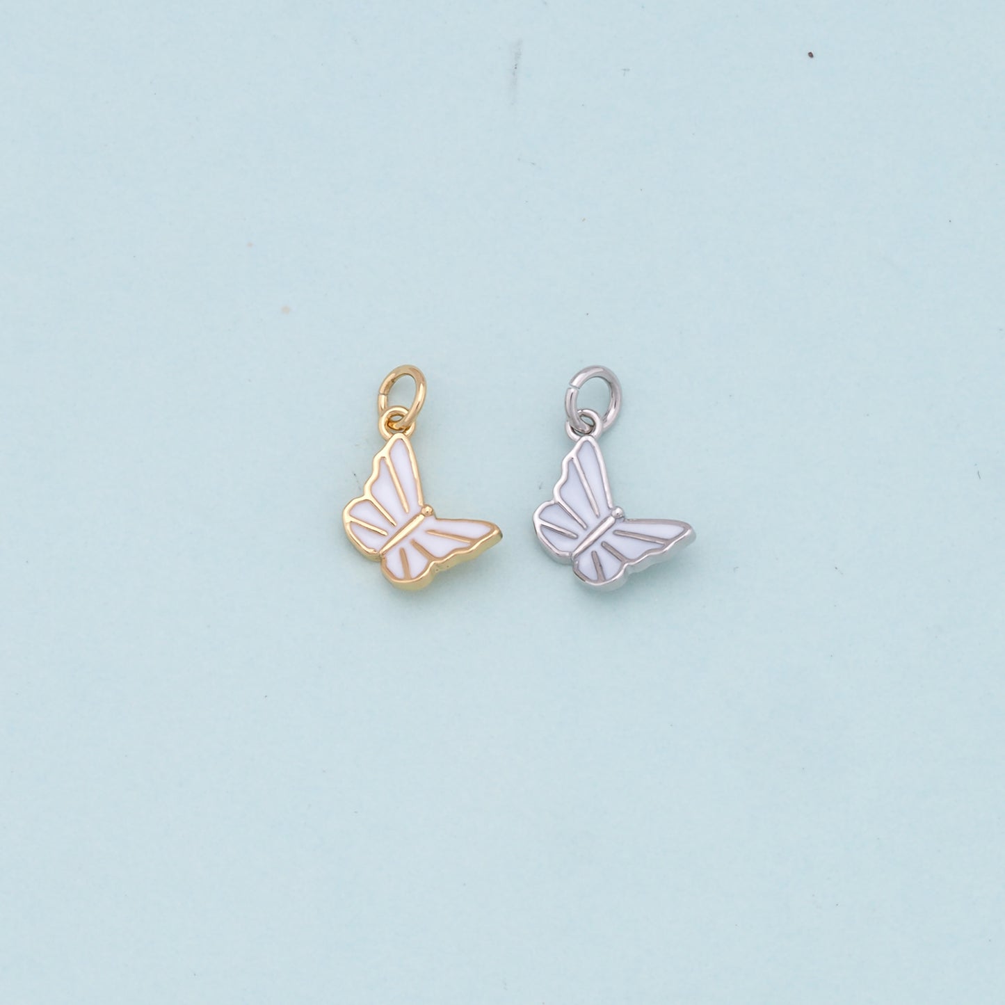 Gold Tiny Butterfly Charms,18K Gold Filled Butterfly Pendant,Butterfly Charm Bracelet Necklace for DIY Jewelry Making Supply