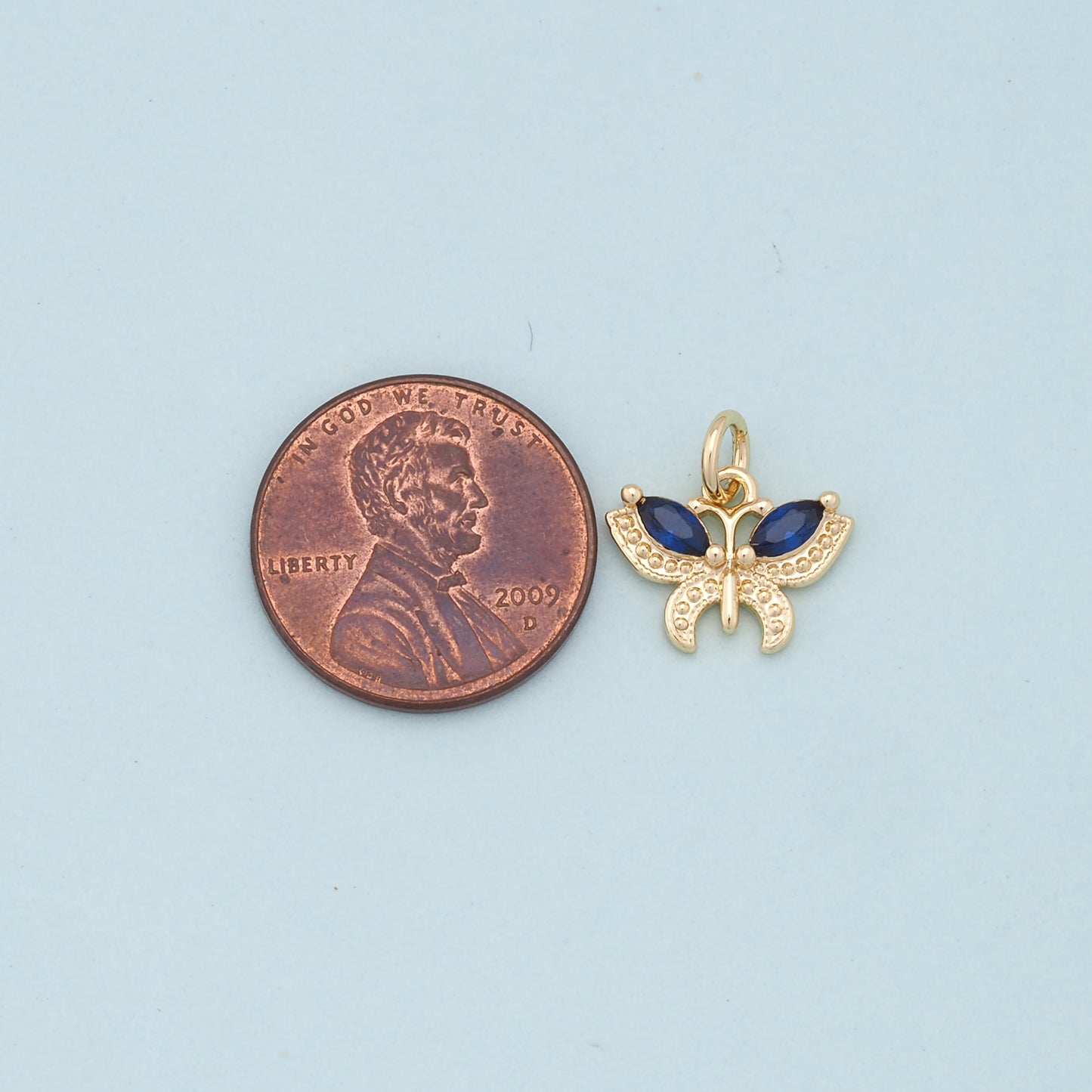 Gold Butterfly Charms,18K Gold Filled Butterfly Pendant,Butterfly Charm Bracelet Necklace for DIY Jewelry Making Supply