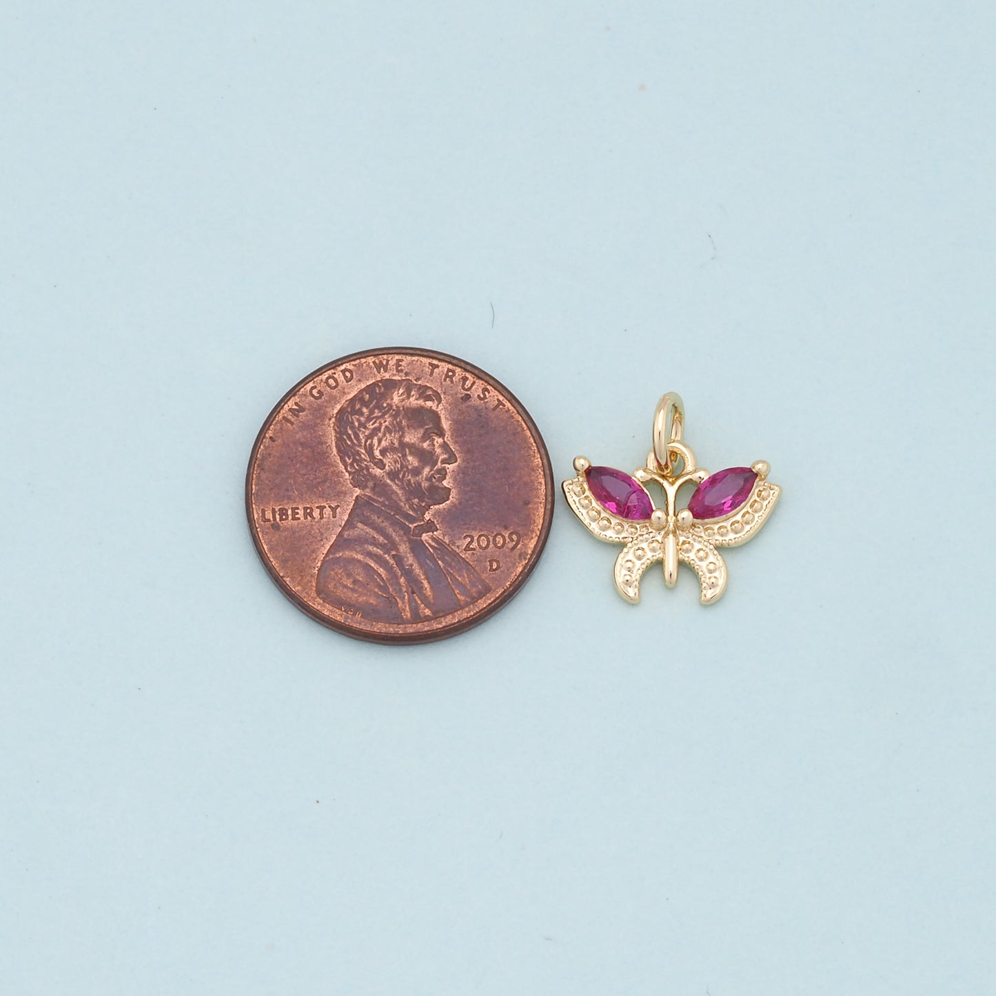 Gold Butterfly Charms,18K Gold Filled Butterfly Pendant,Butterfly Charm Bracelet Necklace for DIY Jewelry Making Supply