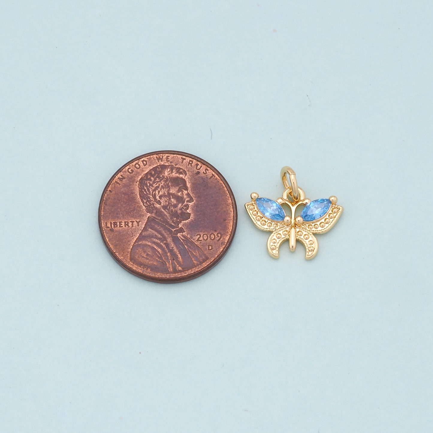 Gold Butterfly Charms,18K Gold Filled Butterfly Pendant,Butterfly Charm Bracelet Necklace for DIY Jewelry Making Supply