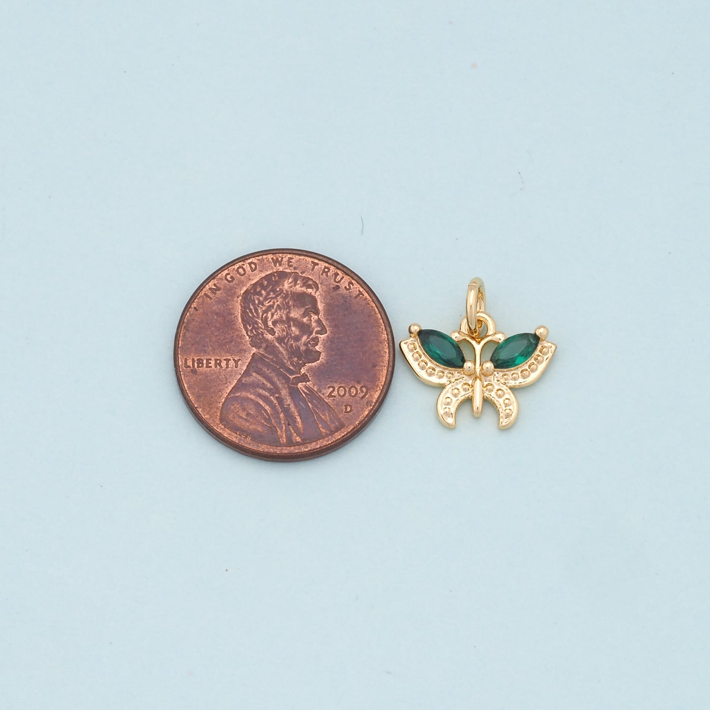 Gold Butterfly Charms,18K Gold Filled Butterfly Pendant,Butterfly Charm Bracelet Necklace for DIY Jewelry Making Supply