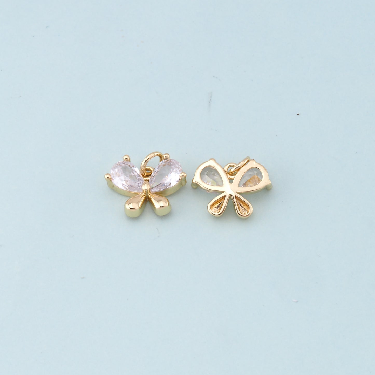 Gold Butterfly Charms,18K Gold Filled Butterfly Pendant,Butterfly Charm Bracelet Necklace for DIY Jewelry Making Supply