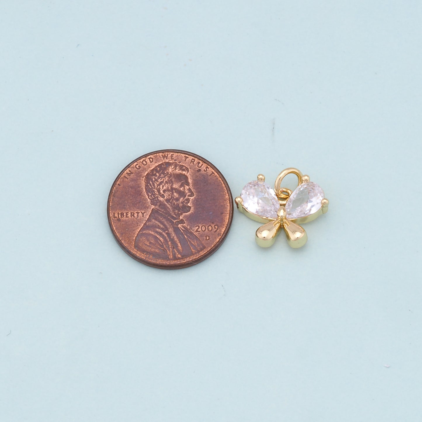 Gold Butterfly Charms,18K Gold Filled Butterfly Pendant,Butterfly Charm Bracelet Necklace for DIY Jewelry Making Supply