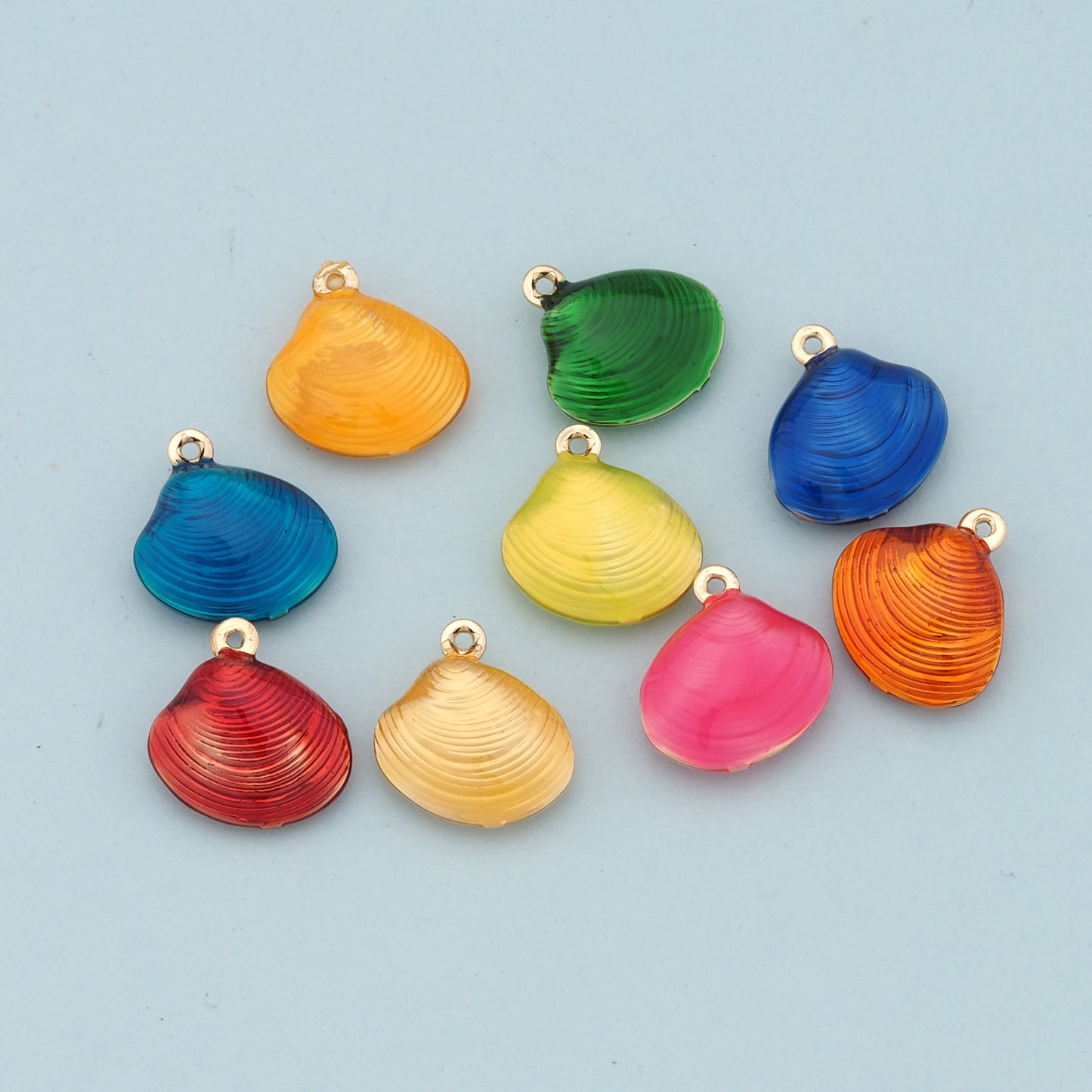 Gold Shell Charms,18K Gold Filled Conch Shell Pendant,Conch Shell Charm Bracelet Necklace for DIY Jewelry Making Supply