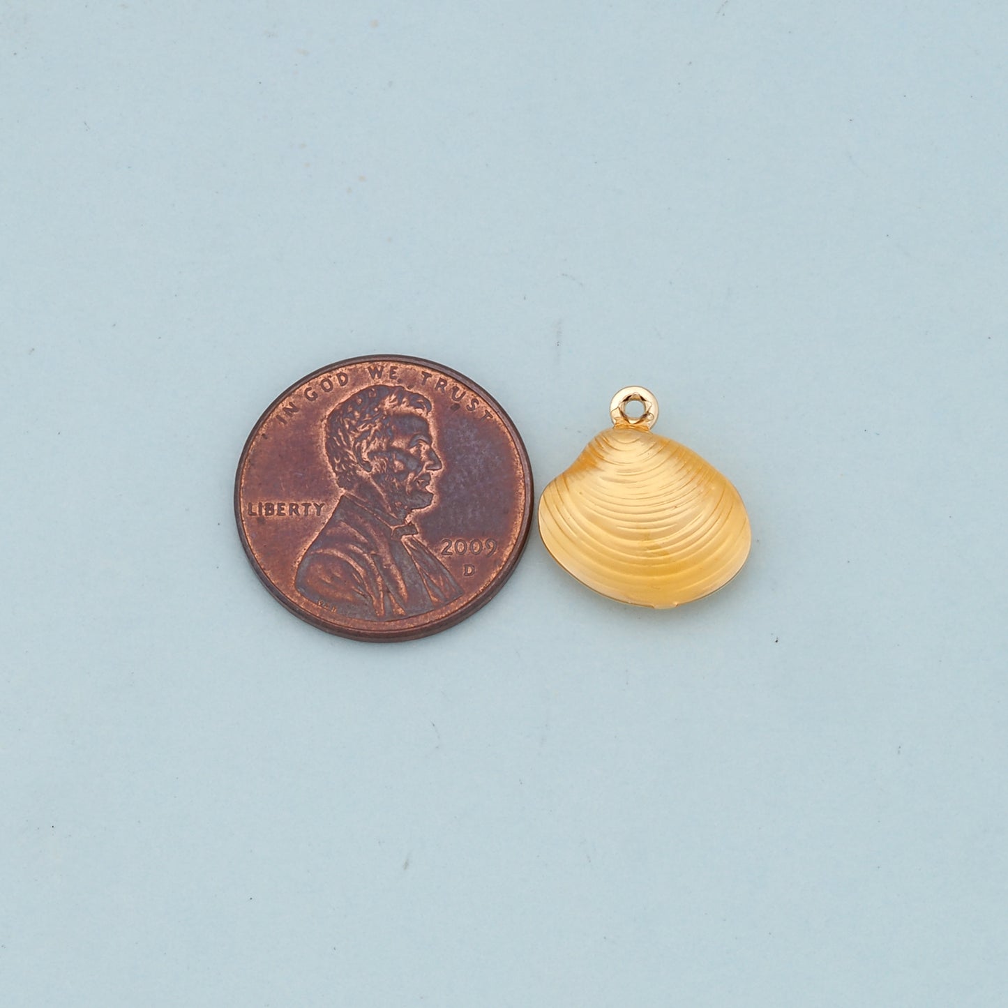 Gold Shell Charms,18K Gold Filled Conch Shell Pendant,Conch Shell Charm Bracelet Necklace for DIY Jewelry Making Supply