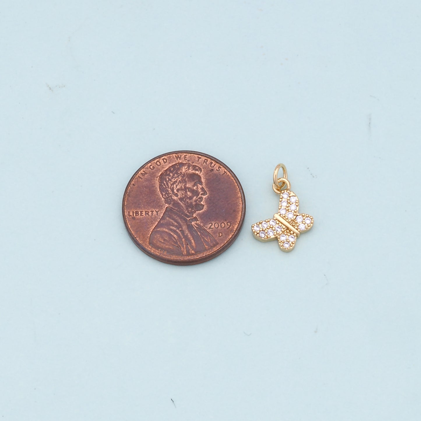 Gold Butterfly Charms,18K Gold Filled Butterfly Pendant,Butterfly Charm Bracelet Necklace for DIY Jewelry Making Supply