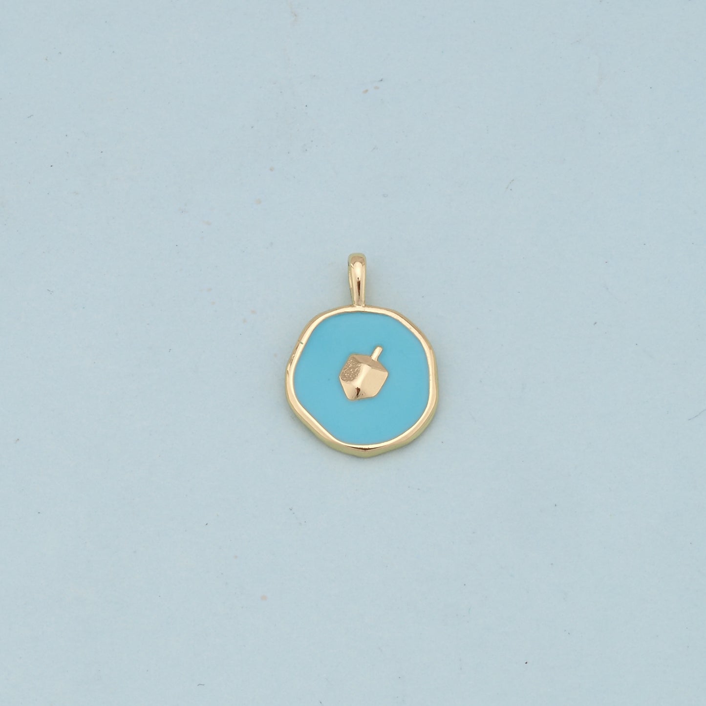 Gold enamel Charms,18K Gold Filled enamel Pendant Charm Bracelet Necklace for DIY Jewelry Making Supply