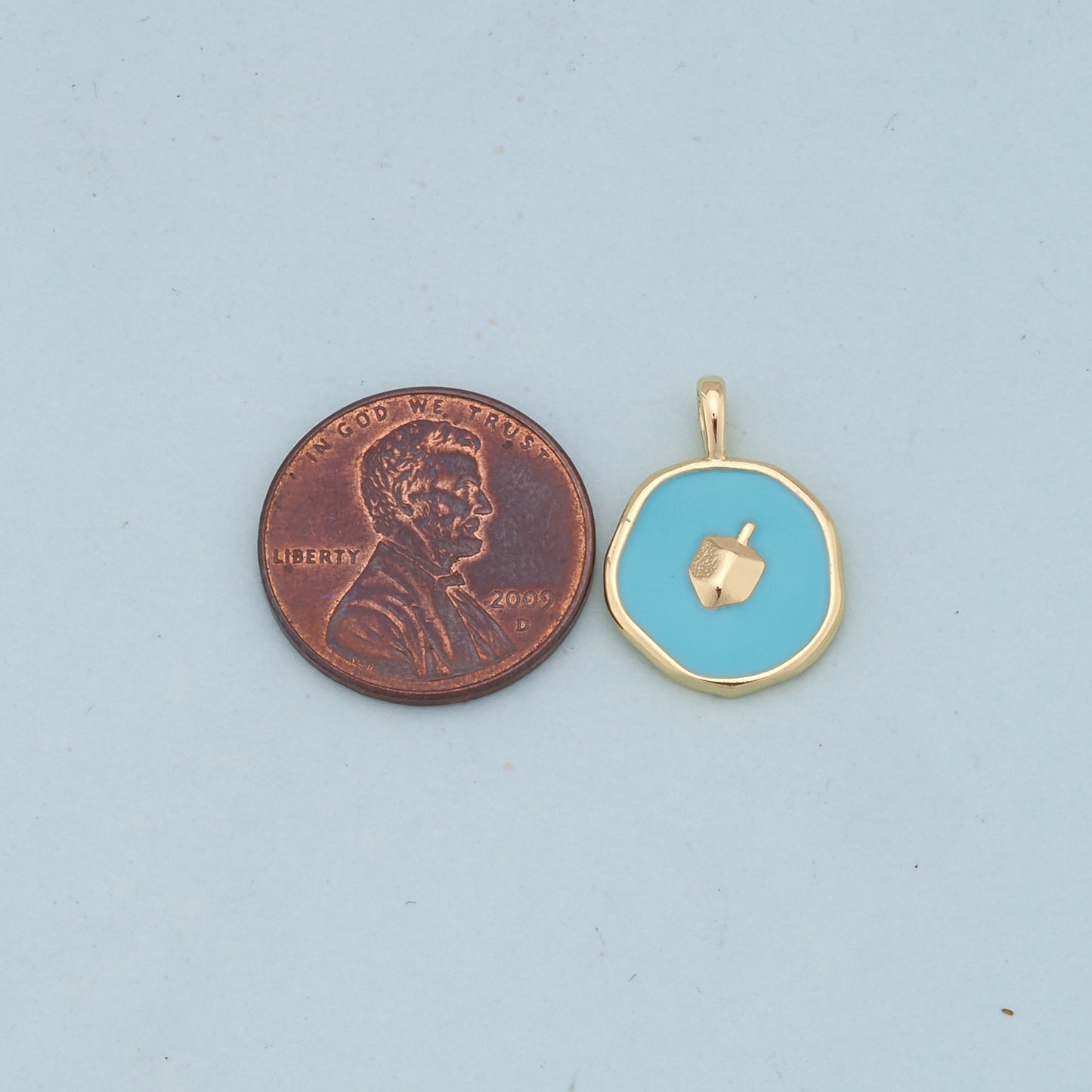 Gold enamel Charms,18K Gold Filled enamel Pendant Charm Bracelet Necklace for DIY Jewelry Making Supply