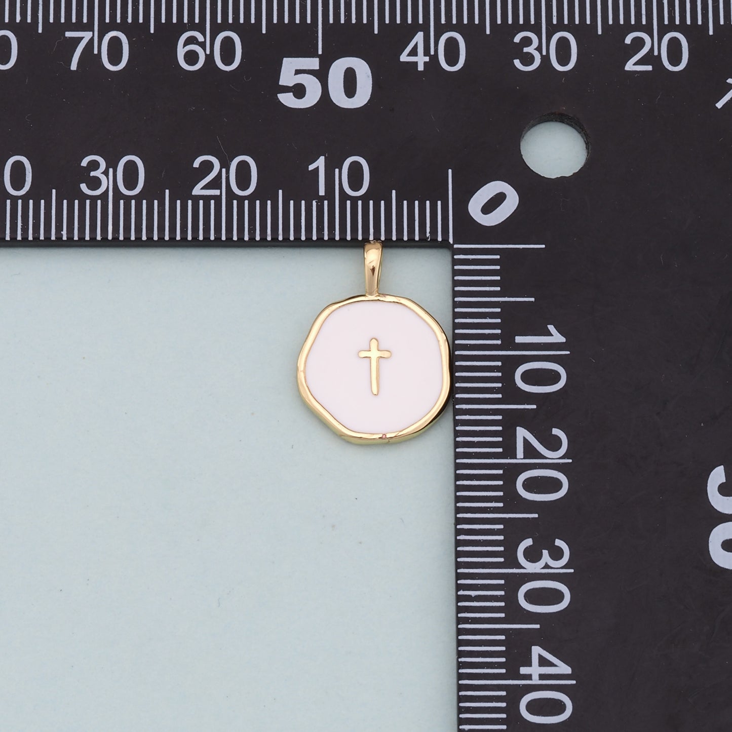 Gold Cross Charms,18K Gold Filled Cross Pendant,Cross Charm Bracelet Necklace for DIY Jewelry Making Supply