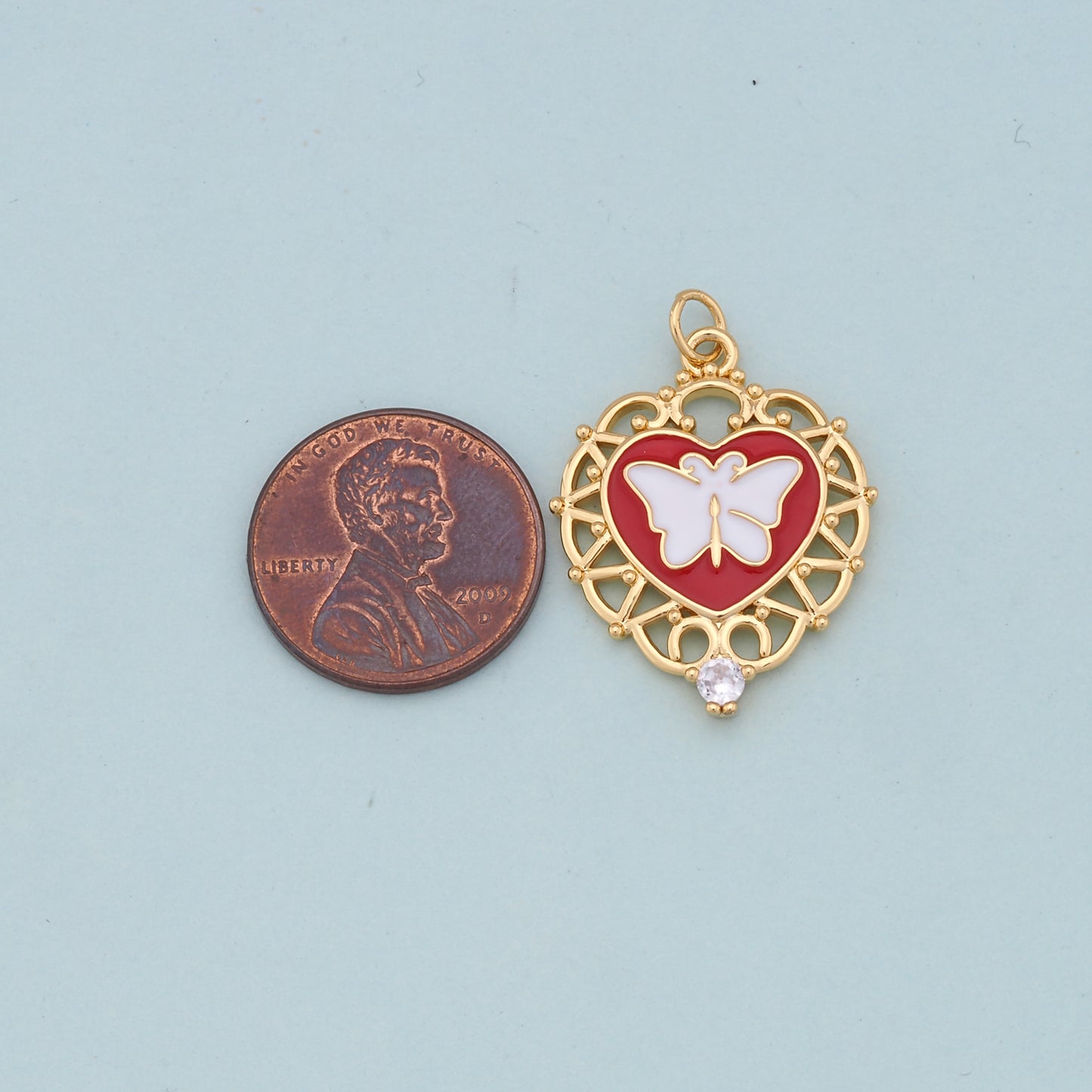 Gold Butterfly Charms,18K Gold Filled Butterfly Pendant,Butterfly Charm Bracelet Necklace for DIY Jewelry Making Supply