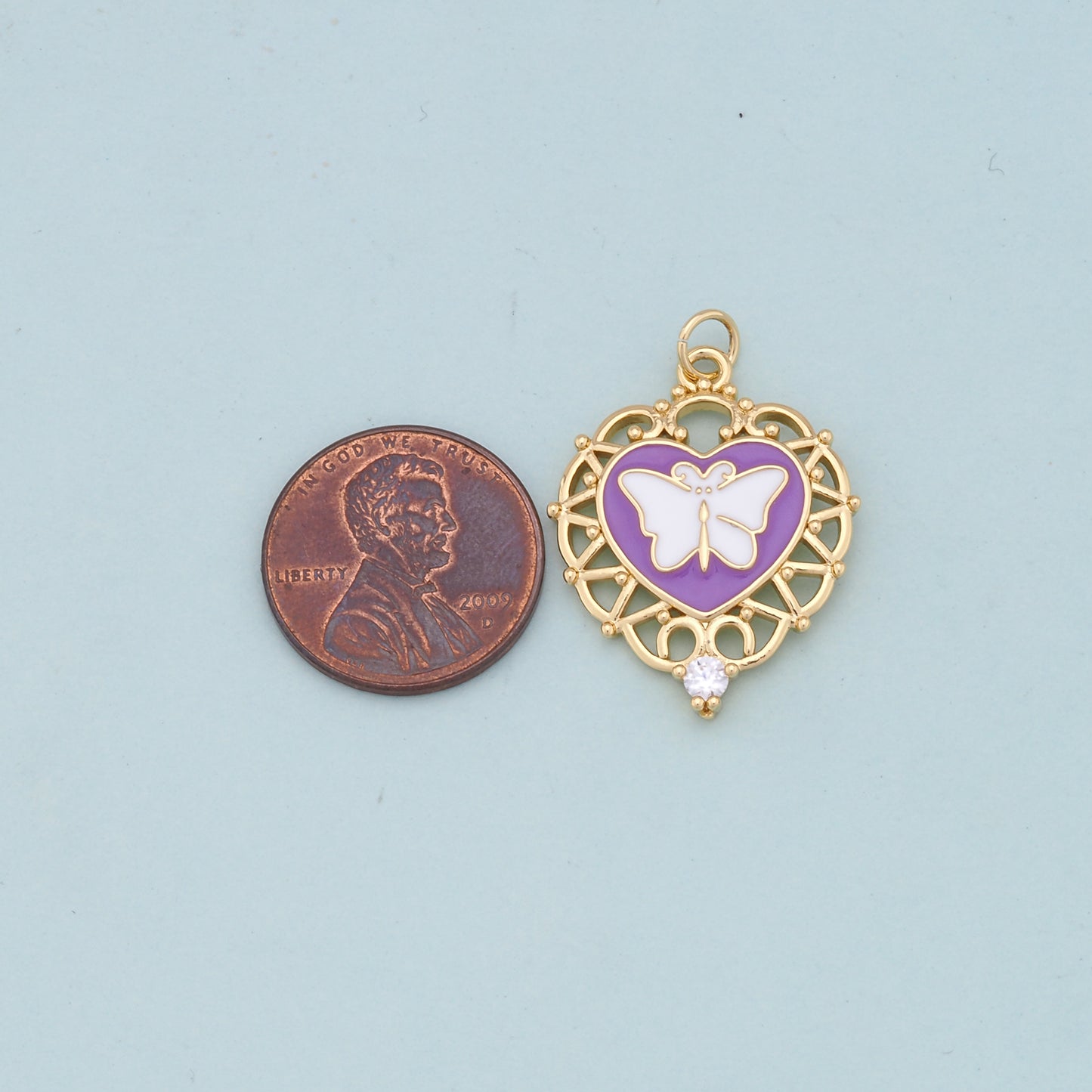 Gold Butterfly Charms,18K Gold Filled Butterfly Pendant,Butterfly Charm Bracelet Necklace for DIY Jewelry Making Supply