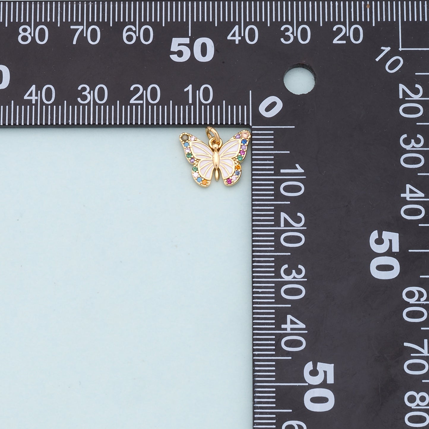 Colorful Gold Butterfly Charms,18K Gold Filled Butterfly Pendant,Butterfly Charm Bracelet Necklace for DIY Jewelry Making Supply