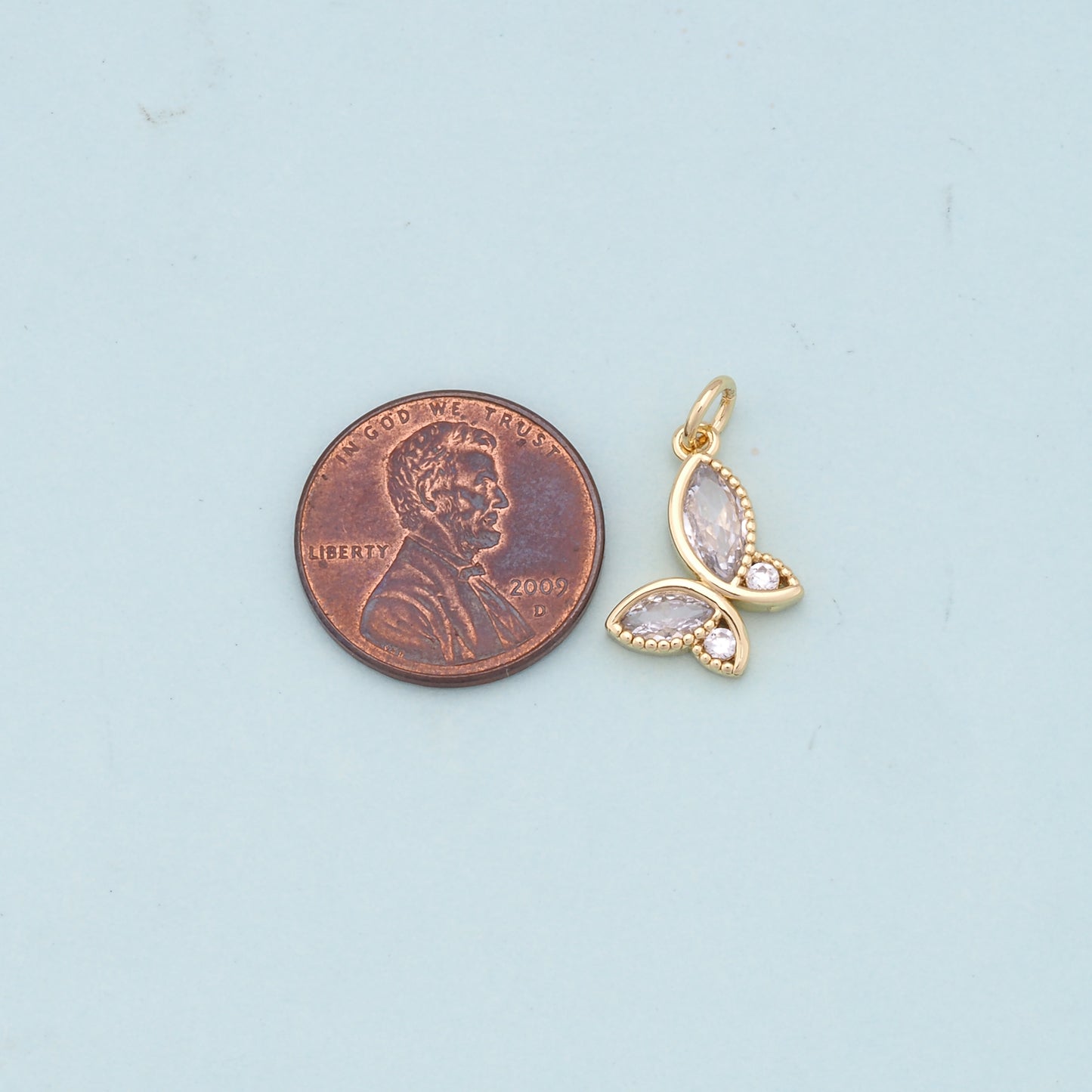 Gold Butterfly Charms,18K Gold Filled Butterfly Pendant,Butterfly Charm Bracelet Necklace for DIY Jewelry Making Supply