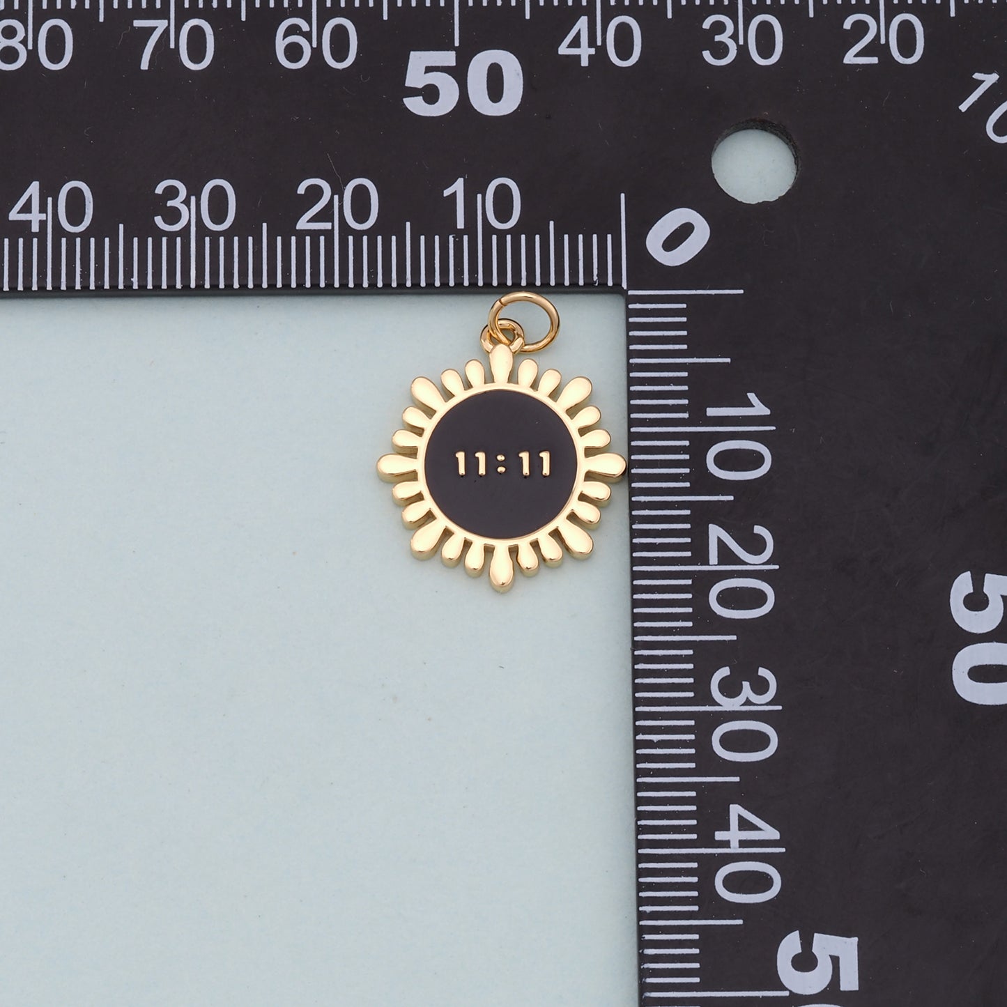 Gold 11:11 Charms,18K Gold Filled angel numbers Pendant,angel numbers Charm Bracelet Necklace for DIY Jewelry Making Supply