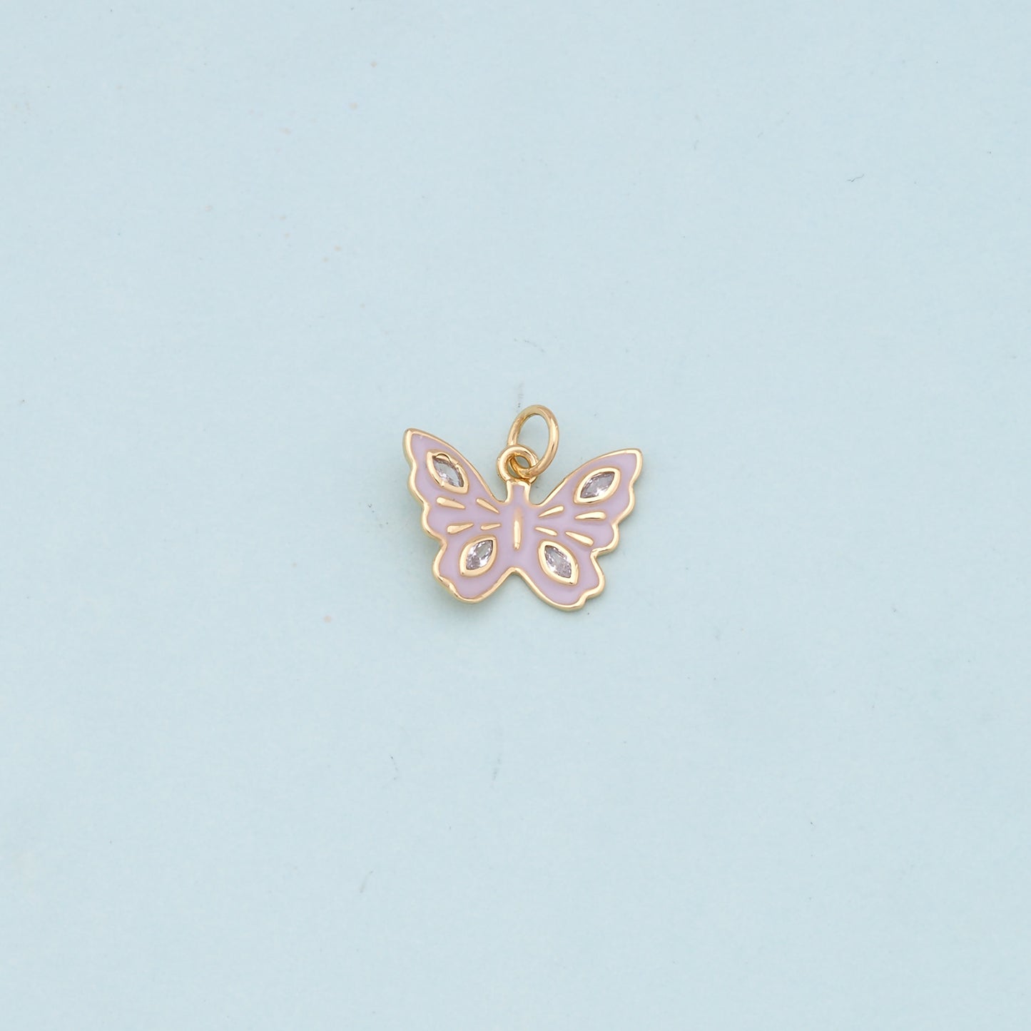 Gold Butterfly Charms,18K Gold Filled Butterfly Pendant,Butterfly Charm Bracelet Necklace for DIY Jewelry Making Supply