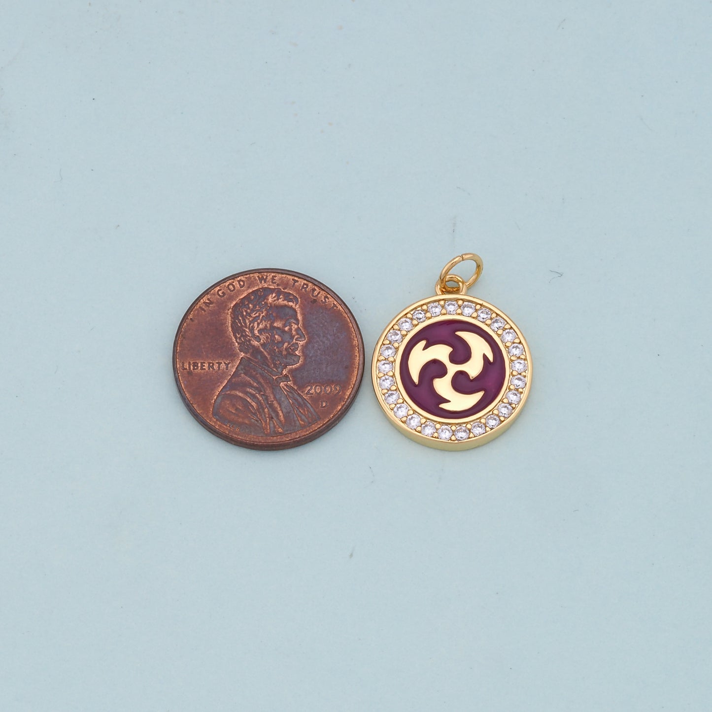 Gold element Charms,18K Gold Filled Water Pendant,Element Charm Bracelet Necklace for DIY Jewelry Making Supply