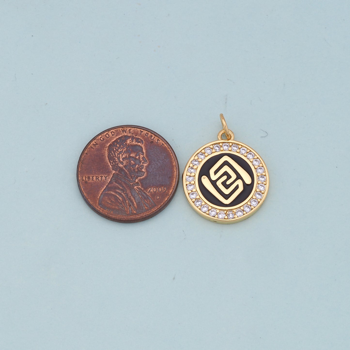 Gold element Charms,18K Gold Filled Water Pendant,Element Charm Bracelet Necklace for DIY Jewelry Making Supply