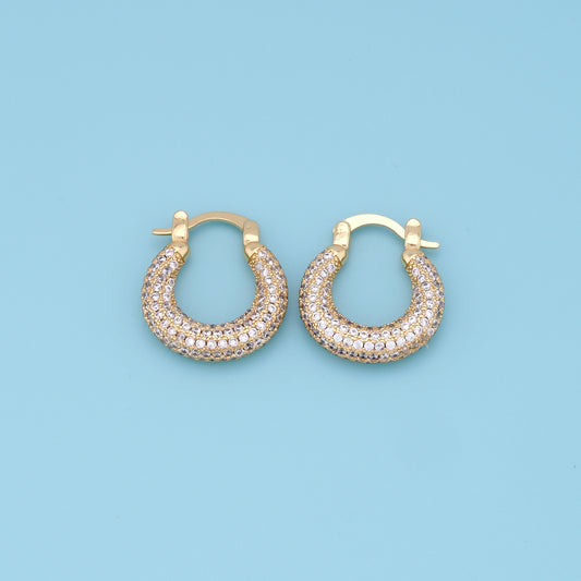 1pair 14K Gold Filled Thick Hoops Earrings,Gold Earrings,Dainty Hoops Huggie,Gold Huggies Hoop Earrings