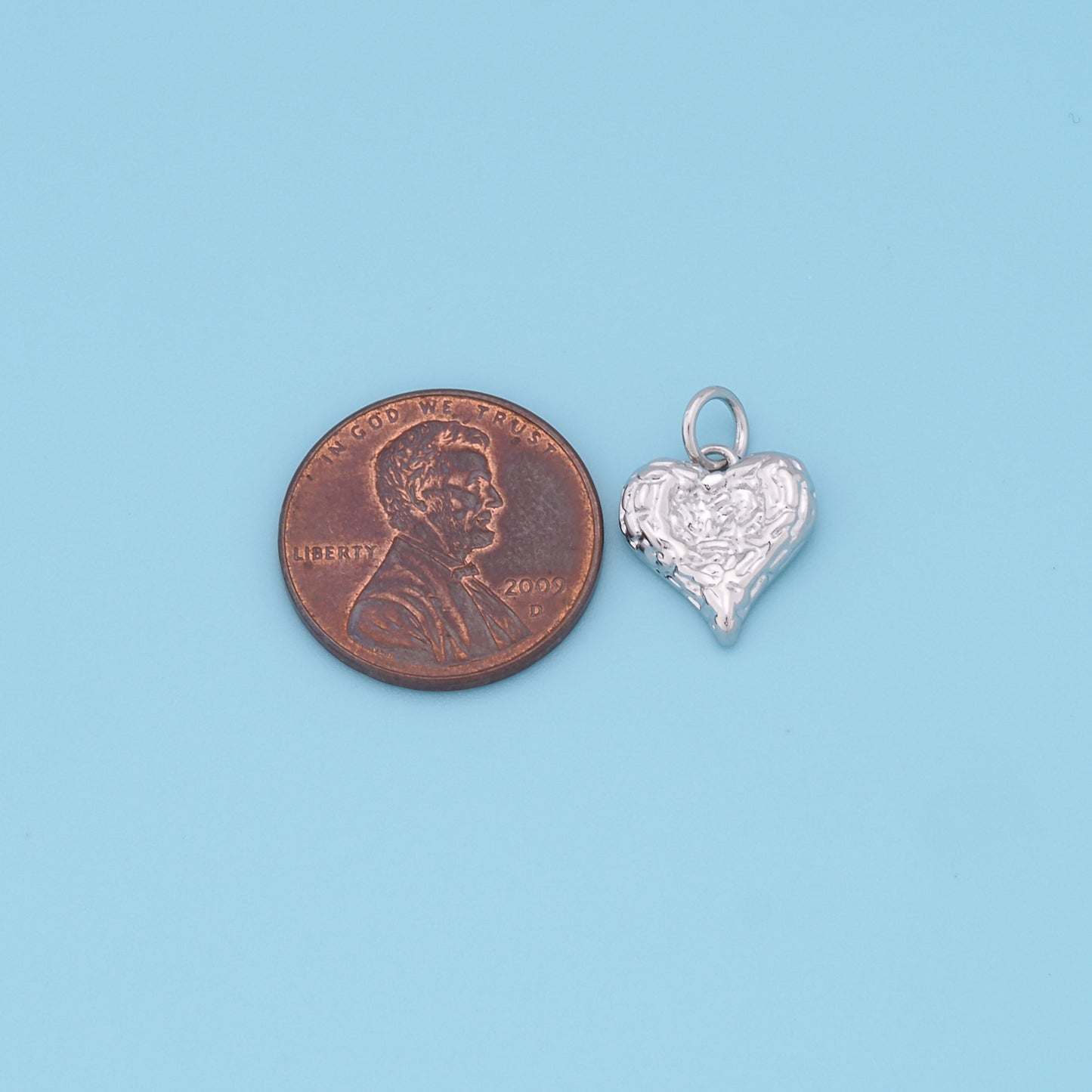 Gold Heart Charms,18K Gold Filled Heart Pendant,Tiny Heart Charm Bracelet Necklace for DIY Jewelry Making Supply