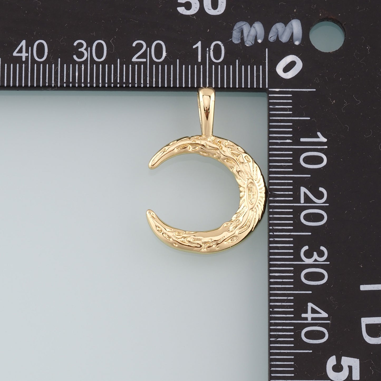 18K Gold Filled Moon Pendant,Celestial Charm Bracelet Necklace for DIY Jewelry Making Supply