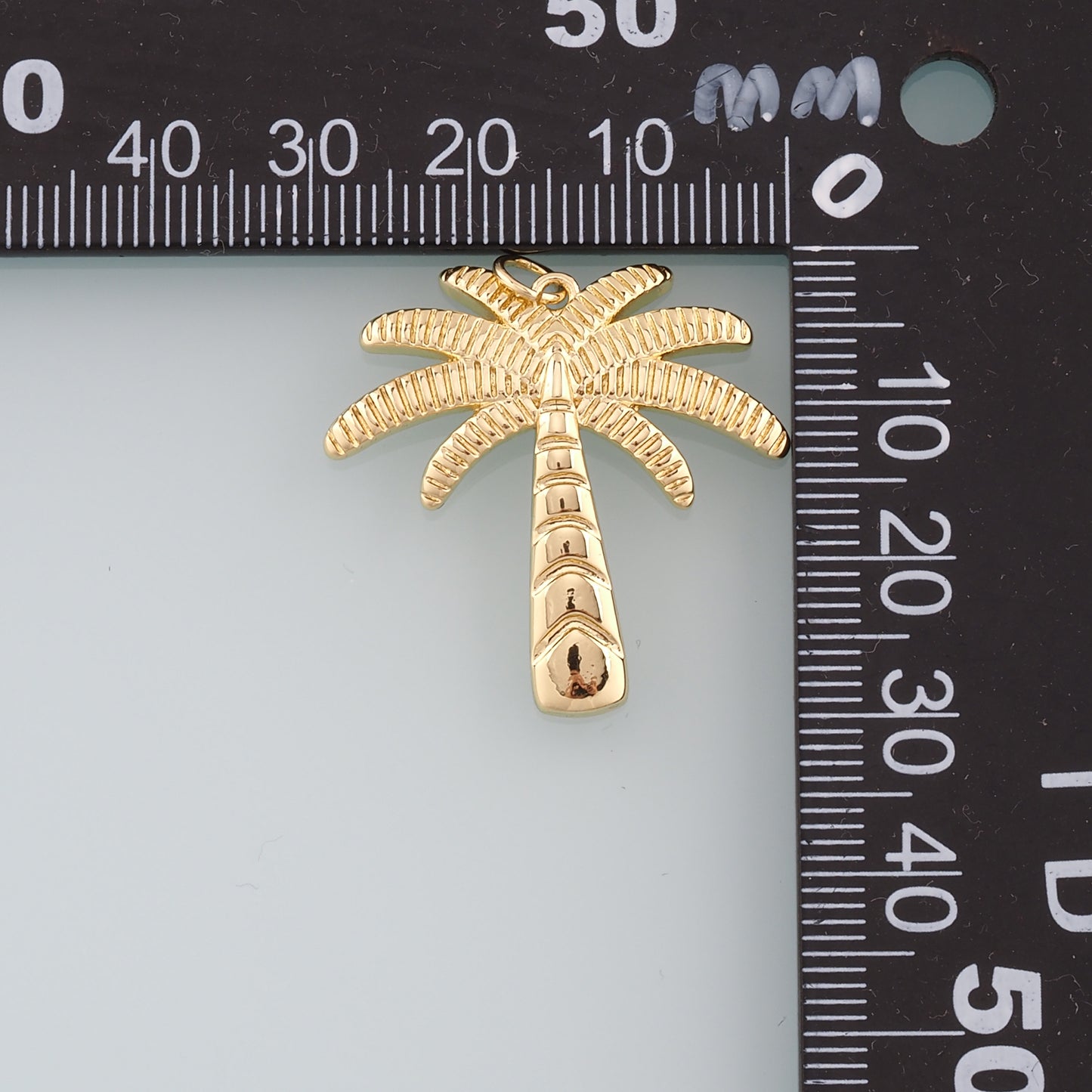 Gold Palm Tree Charms,18K Gold Filled Palm tree Pendant,Coconut tree Charm Bracelet Necklace for DIY Jewelry Making Supply