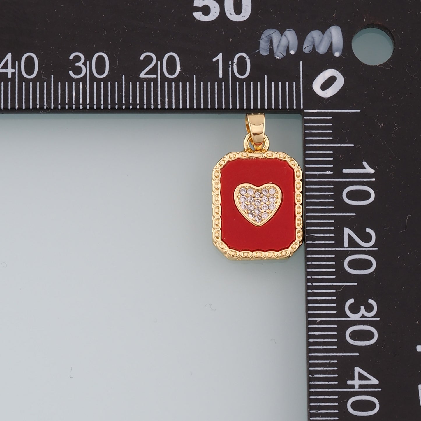 Gold Heart Charms,18K Gold Filled Shell Heart Pendant,Enamel Heart Charm Bracelet Necklace for DIY Jewelry Making Supply