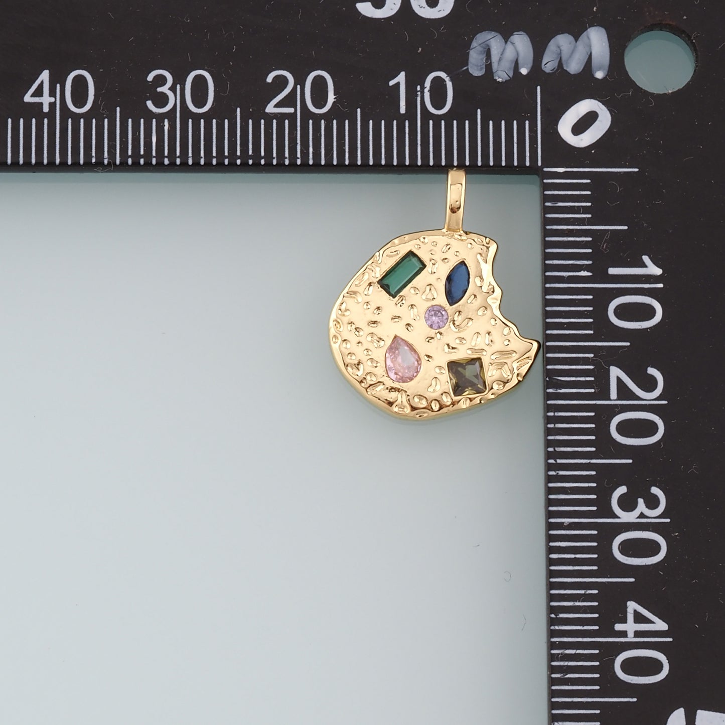 18K Gold Filled Geometry Pendant,Geometry Charm Bracelet Necklace for DIY Jewelry Making Supply