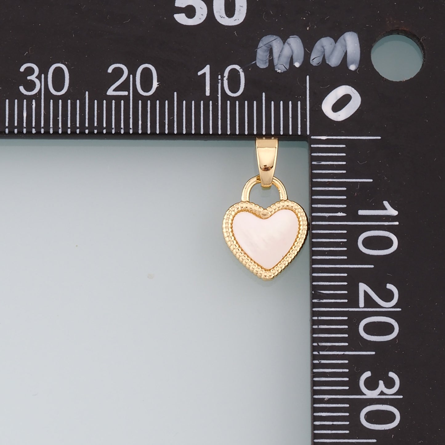 Gold Heart Charms,18K Gold Filled Shell Heart Pendant,Heart Charm Bracelet Necklace for DIY Jewelry Making Supply