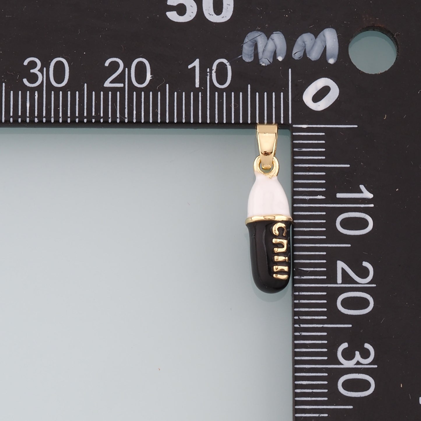 Gold Pill Charms,18K Gold Filled Capsule Pendant,Enamel Capsule Charm Bracelet Necklace for DIY Jewelry Making Supply