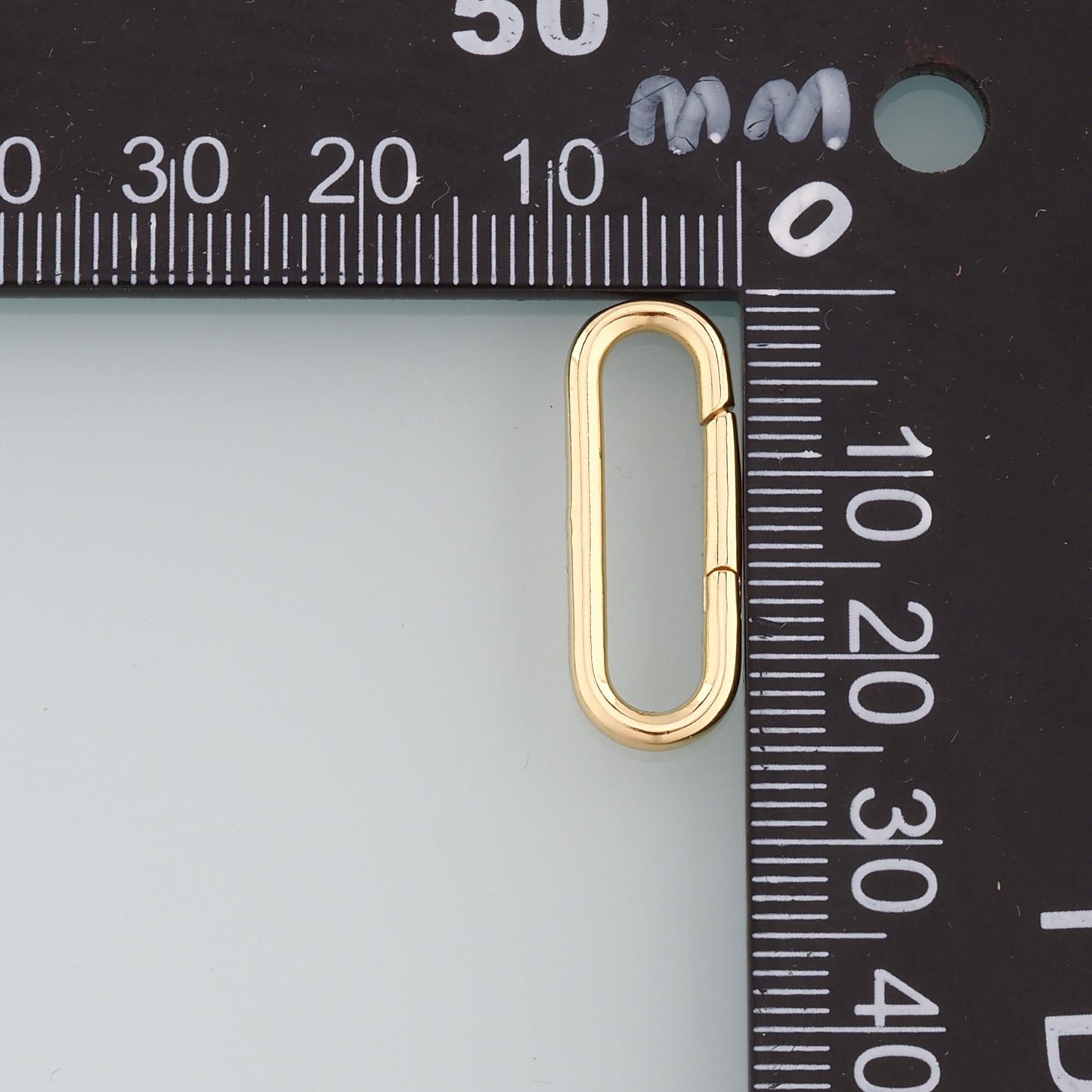 18K Gold Filled Oval Carabiner Clasp,Carabiner Lock Connector,Spring Push Gate for DIY Jewelry Finding Necklace Bracelet