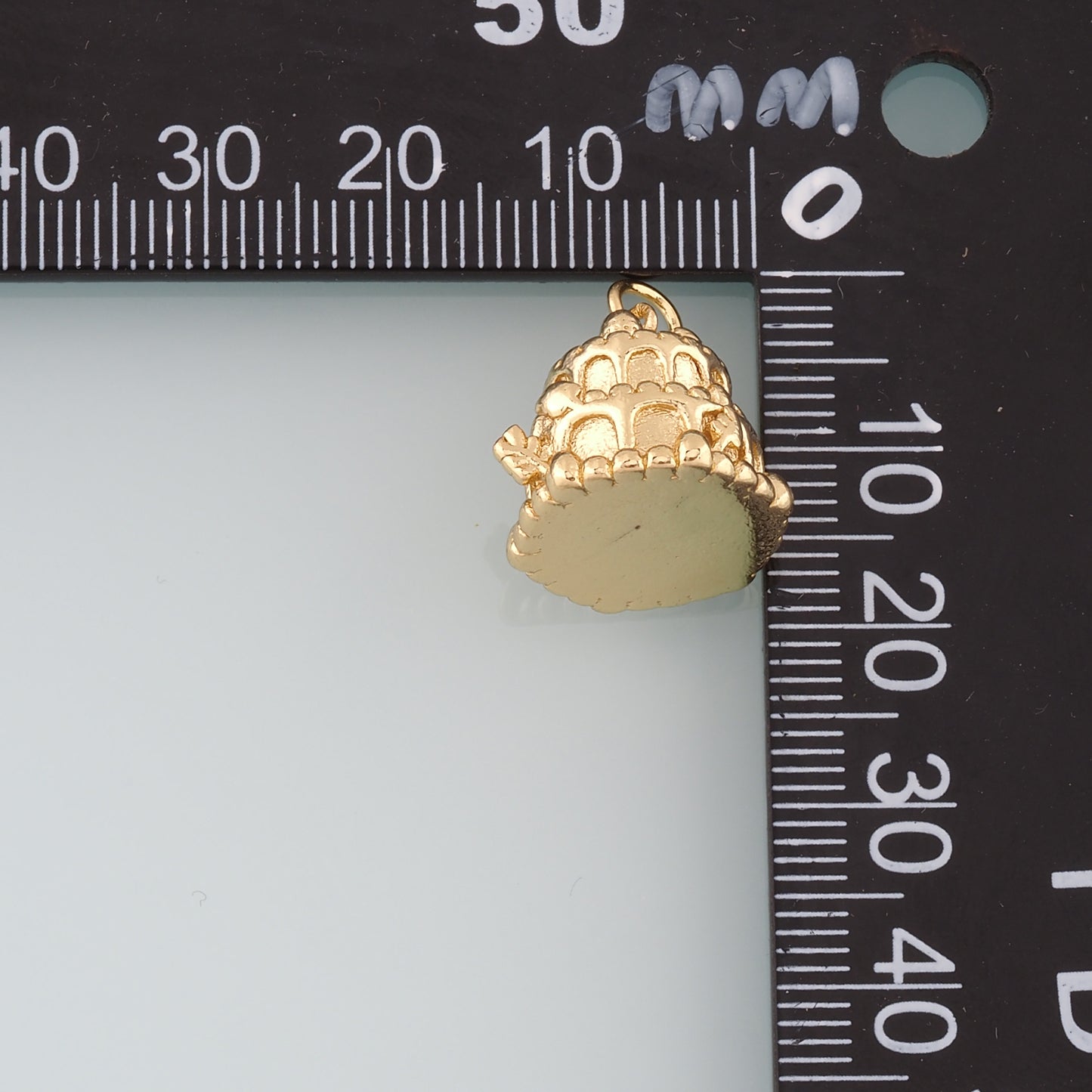 18K Gold Filled Cake Pendant,Dainty Cake Charm Bracelet Necklace for DIY Jewelry Making Supply