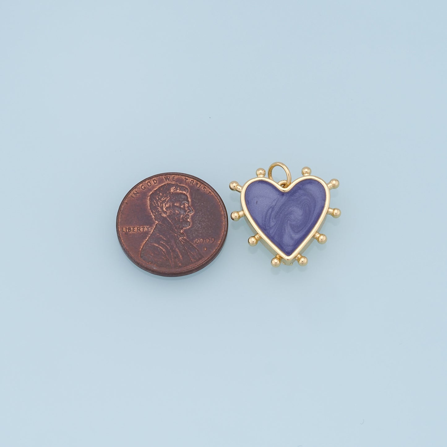 Gold Heart Charms,18K Gold Filled Shell Heart Pendant,Heart Charm Bracelet Necklace for DIY Jewelry Making Supply