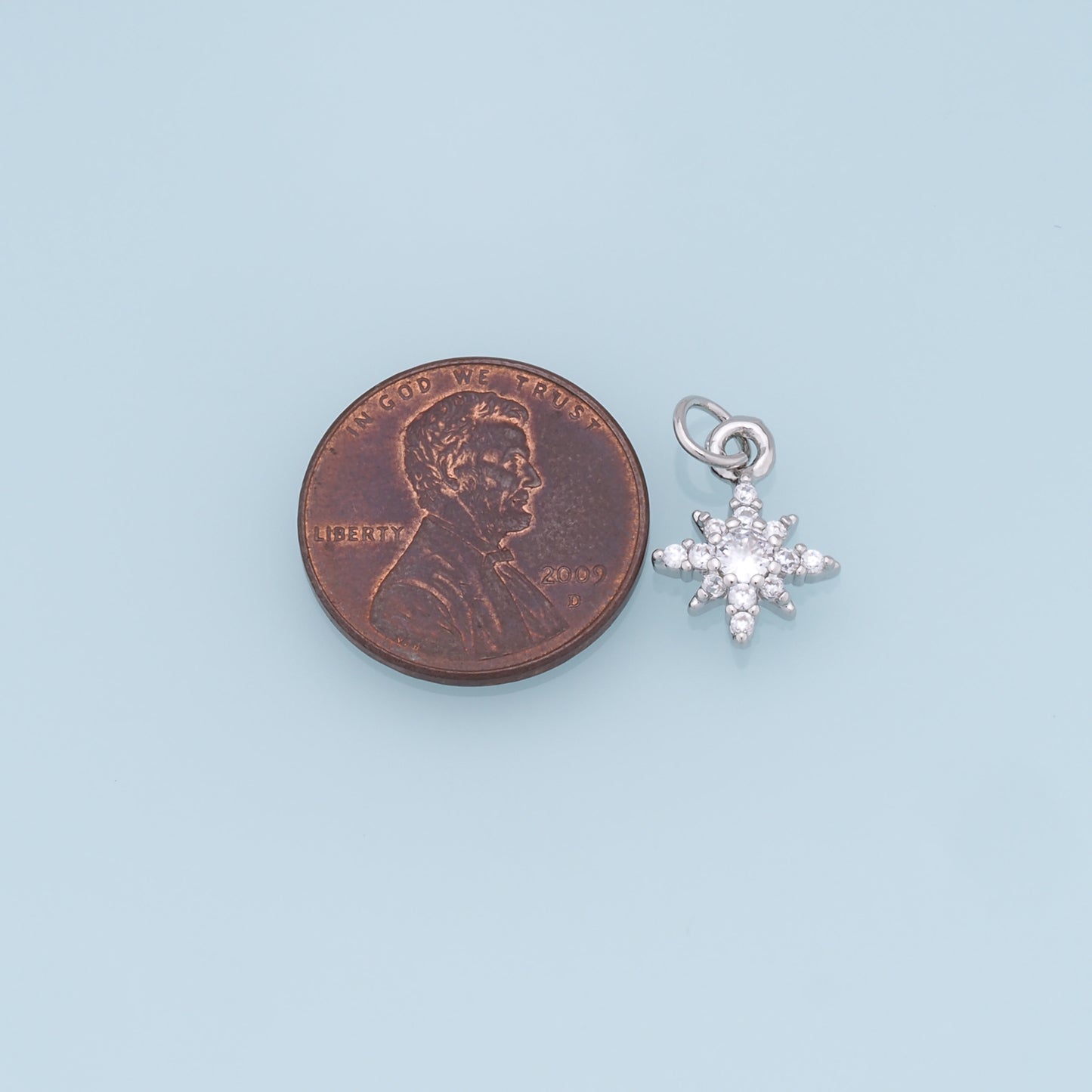 Gold Star Charms,18K Gold Filled Starburst Pendant,North Star Charm Bracelet Necklace for DIY Jewelry Making Supply
