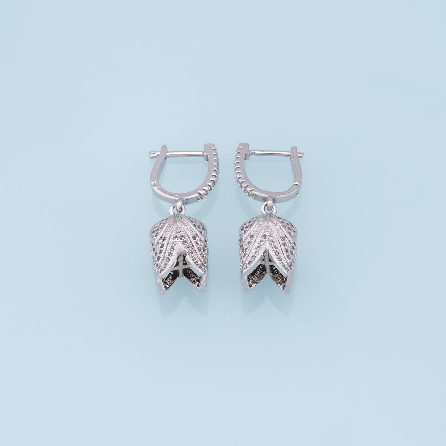 1pair 18K Gold Filled Flower Stud Earrings,Silver Earrings,Dainty Hoops Huggie,Gold Huggies Hoop Earrings