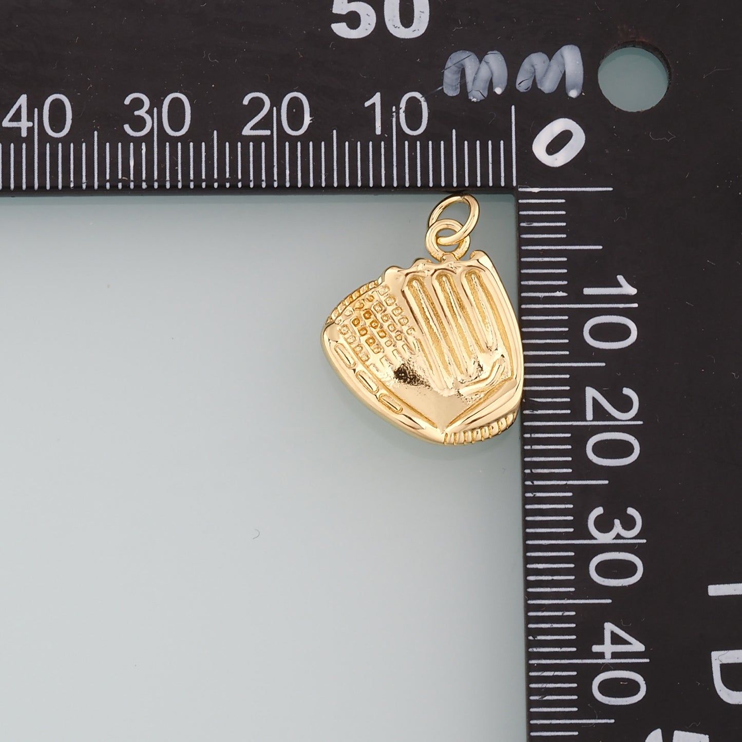 18K Gold Filled Baseball Glove Pendant,Baseball Charm Bracelet Necklace for DIY Jewelry Making Supply