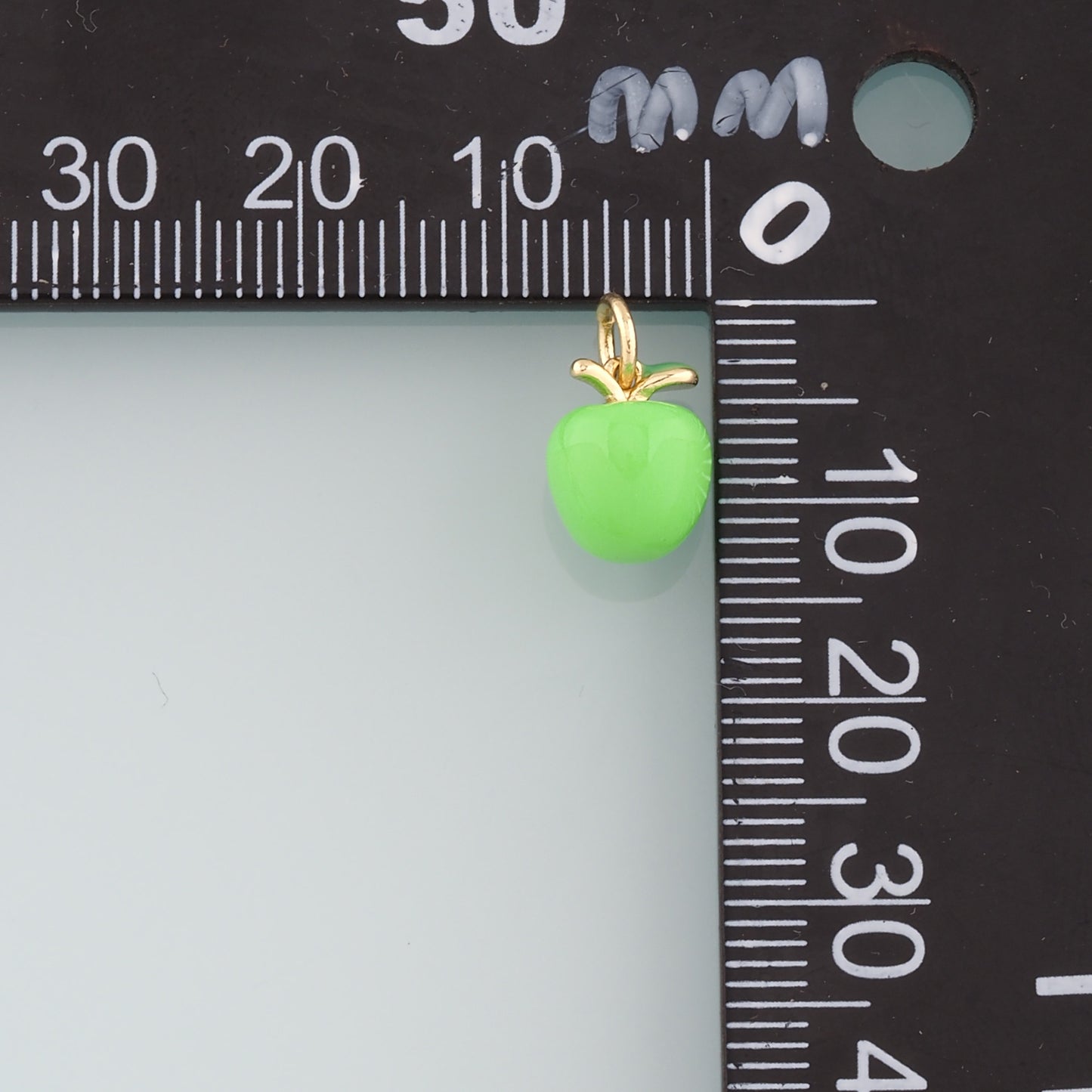 Gold Apple Charms,18K Gold Filled Apple Pendant,Enamel Fruit Charm Bracelet Necklace for DIY Jewelry Making Supply