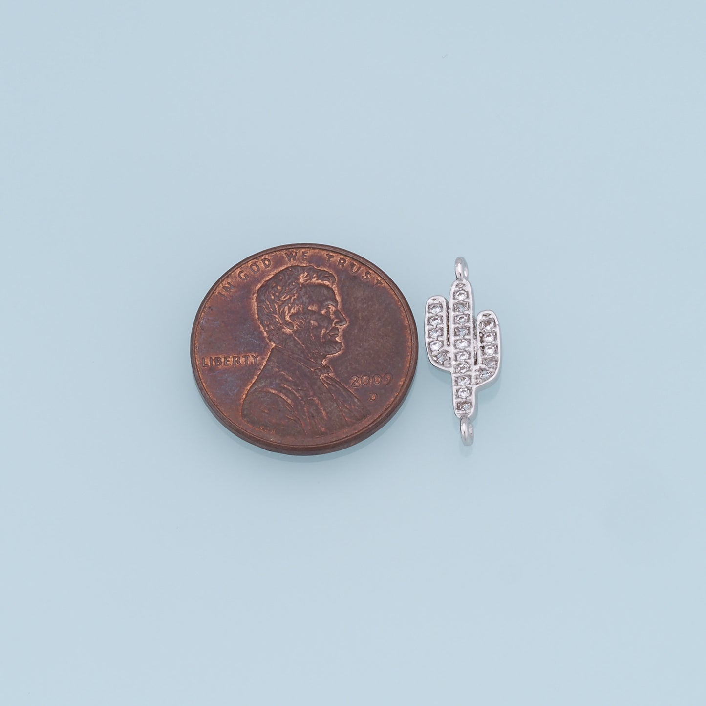 Gold Cactus Charms,18K Gold Filled CZ Micro Pave Cactus Pendant,Desert Charm Bracelet Necklace for DIY Jewelry Making Supply