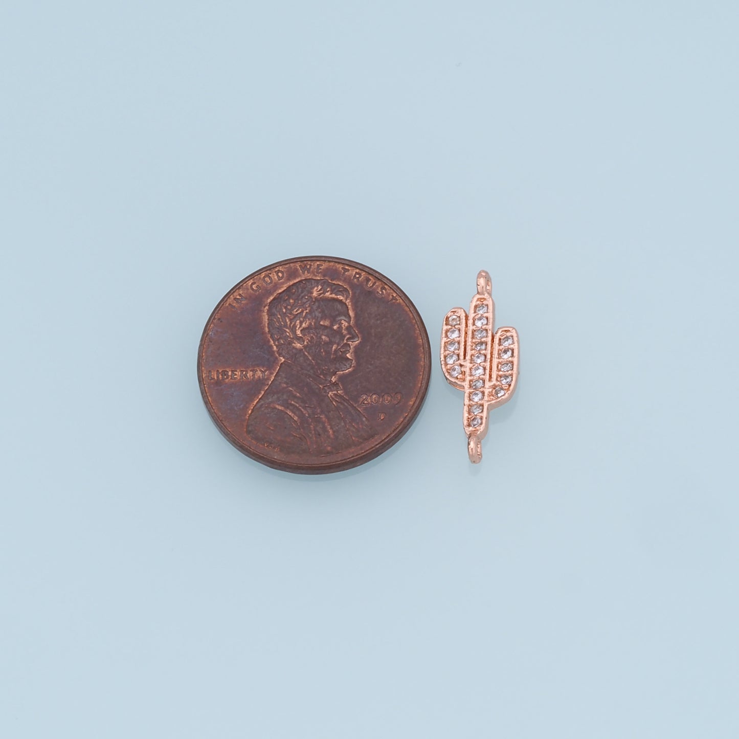 Gold Cactus Charms,18K Gold Filled CZ Micro Pave Cactus Pendant,Desert Charm Bracelet Necklace for DIY Jewelry Making Supply