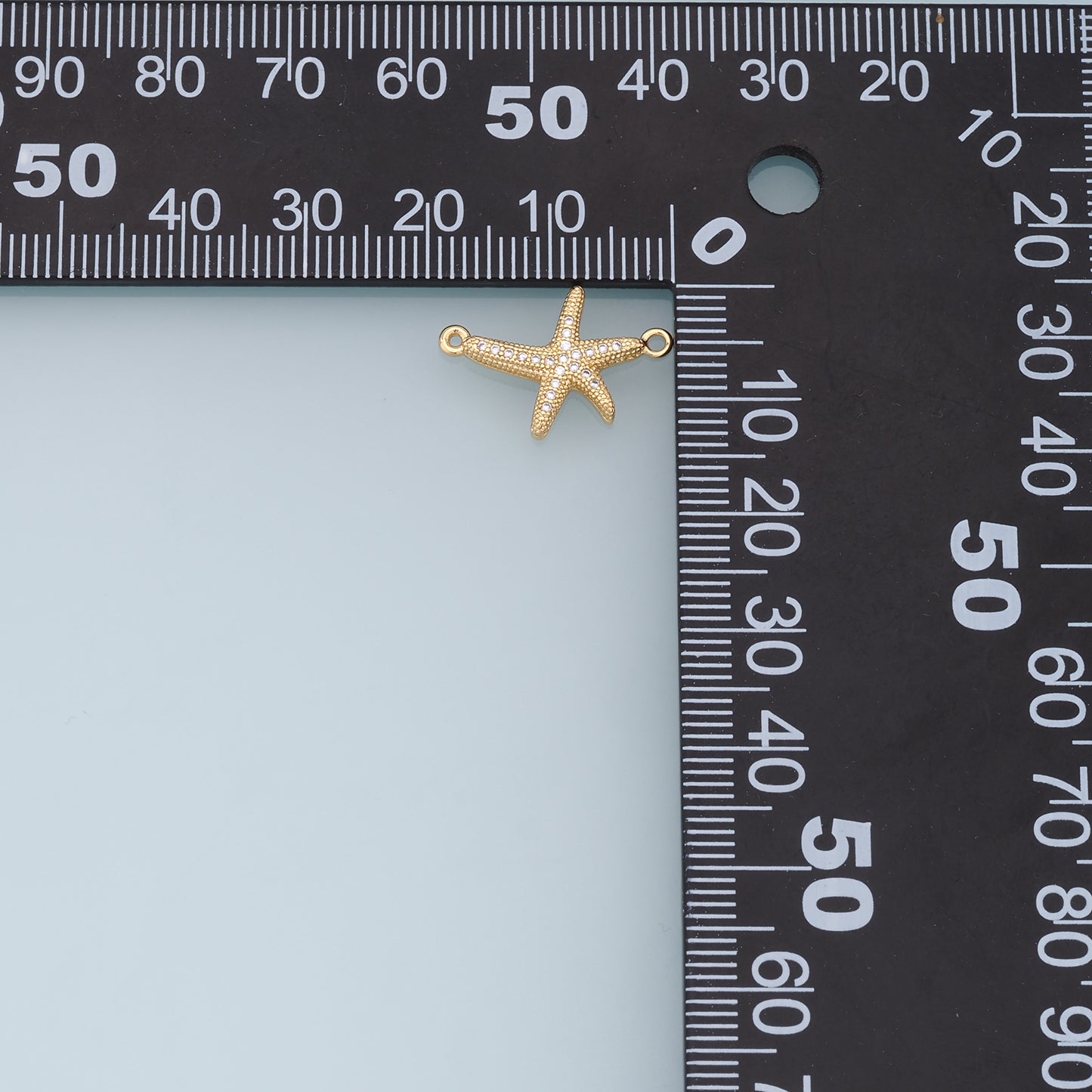 Gold Starfish Connector Charms,18K Gold Filled Sea star Pendant,Starfish Charm Bracelet Necklace for DIY Jewelry Making Supply