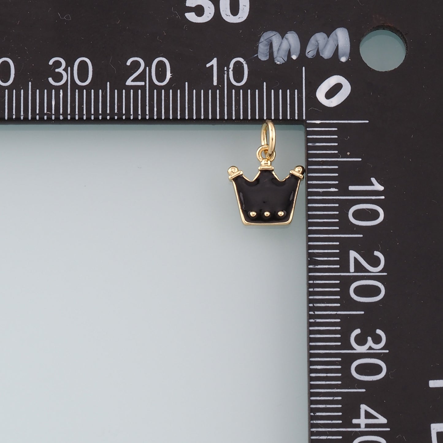 Gold Crown Charms,18K Gold Filled Crown Pendant,Enamel Crown Charm Bracelet Necklace for DIY Jewelry Making Supply