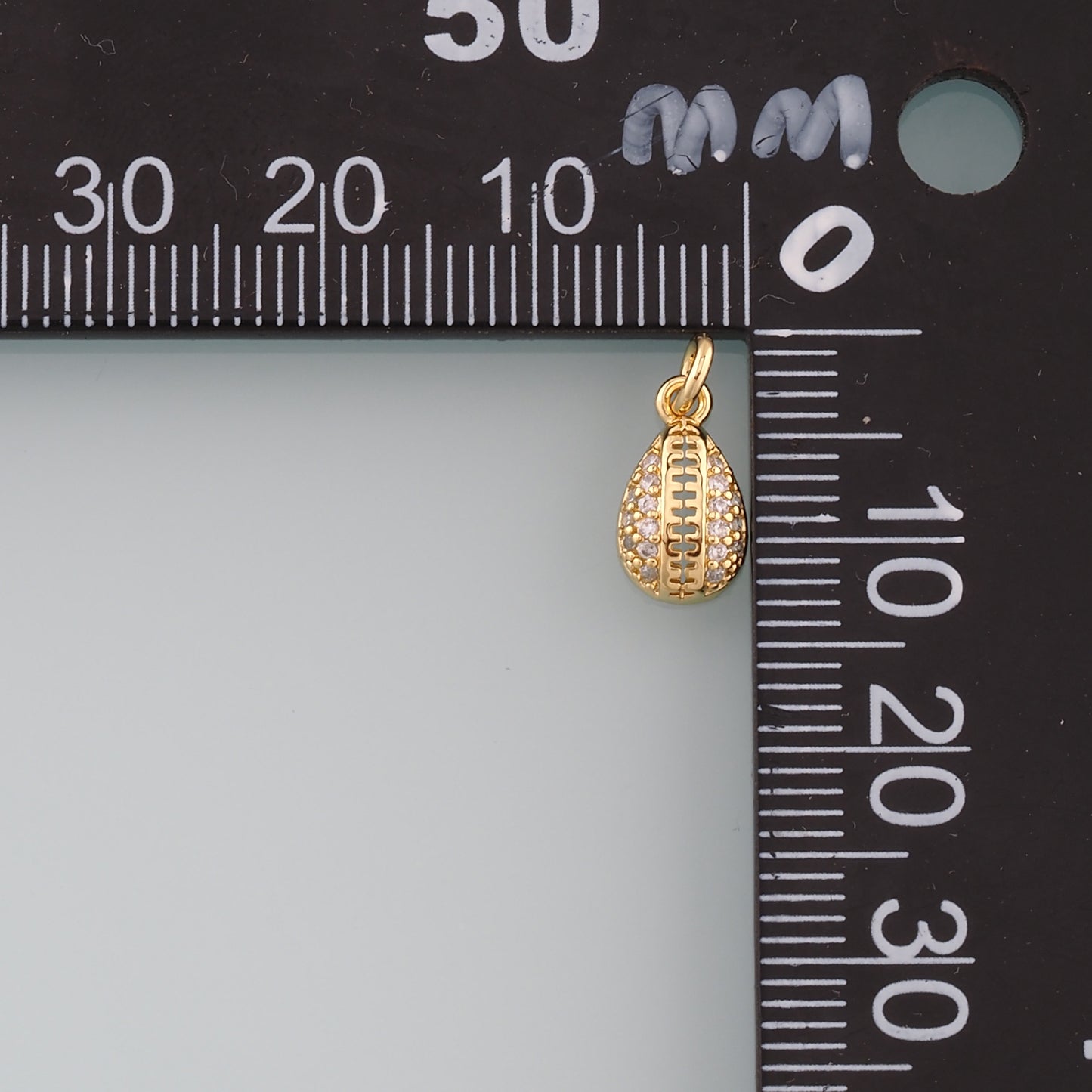 Gold Teardrop Charms,18K Gold Filled Teardrop Pendant,CZ Micro Pave Teardrop Charm Bracelet Necklace for DIY Jewelry Making Supply