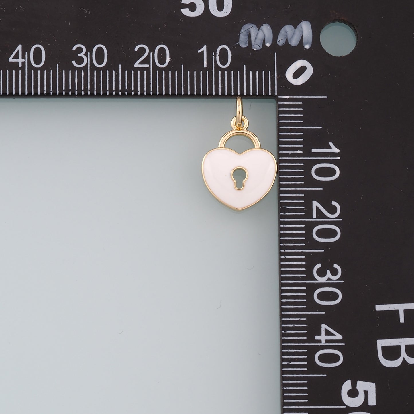 Gold Key Lock Charms,18K Gold Filled Lock Pendant,Heart Lock Charm Bracelet Necklace for DIY Jewelry Making Supply