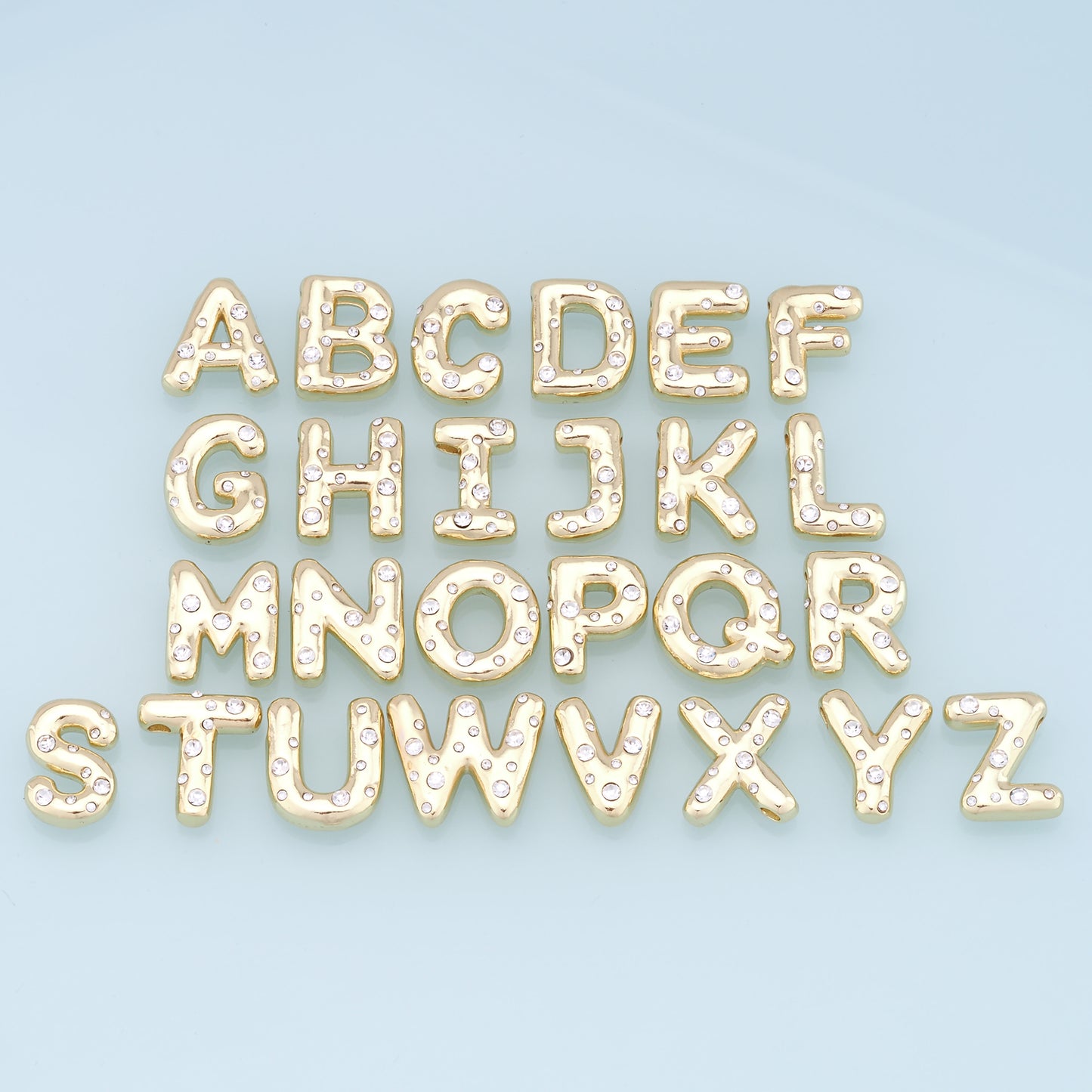 Gold letter Charms,18K Gold Filled letter Pendant,initial Charm Bracelet Necklace for DIY Jewelry Making Supply