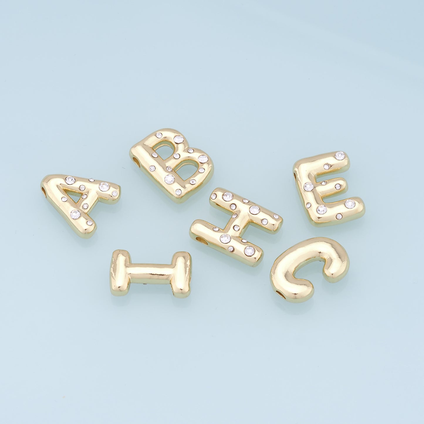 Gold letter Charms,18K Gold Filled letter Pendant,initial Charm Bracelet Necklace for DIY Jewelry Making Supply