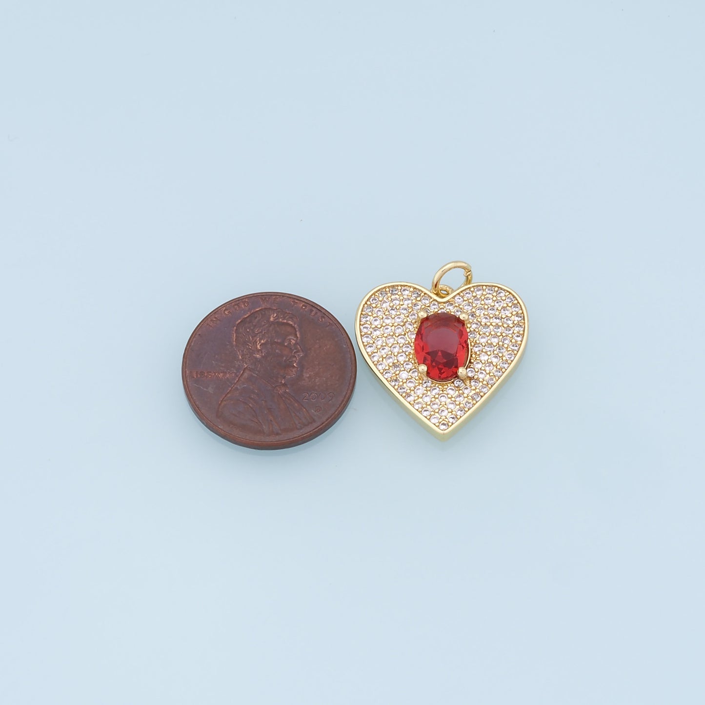 Gold Heart Charms,18K Gold Filled Heart Pendant,crystal Heart Charm Bracelet Necklace for DIY Jewelry Making Supply
