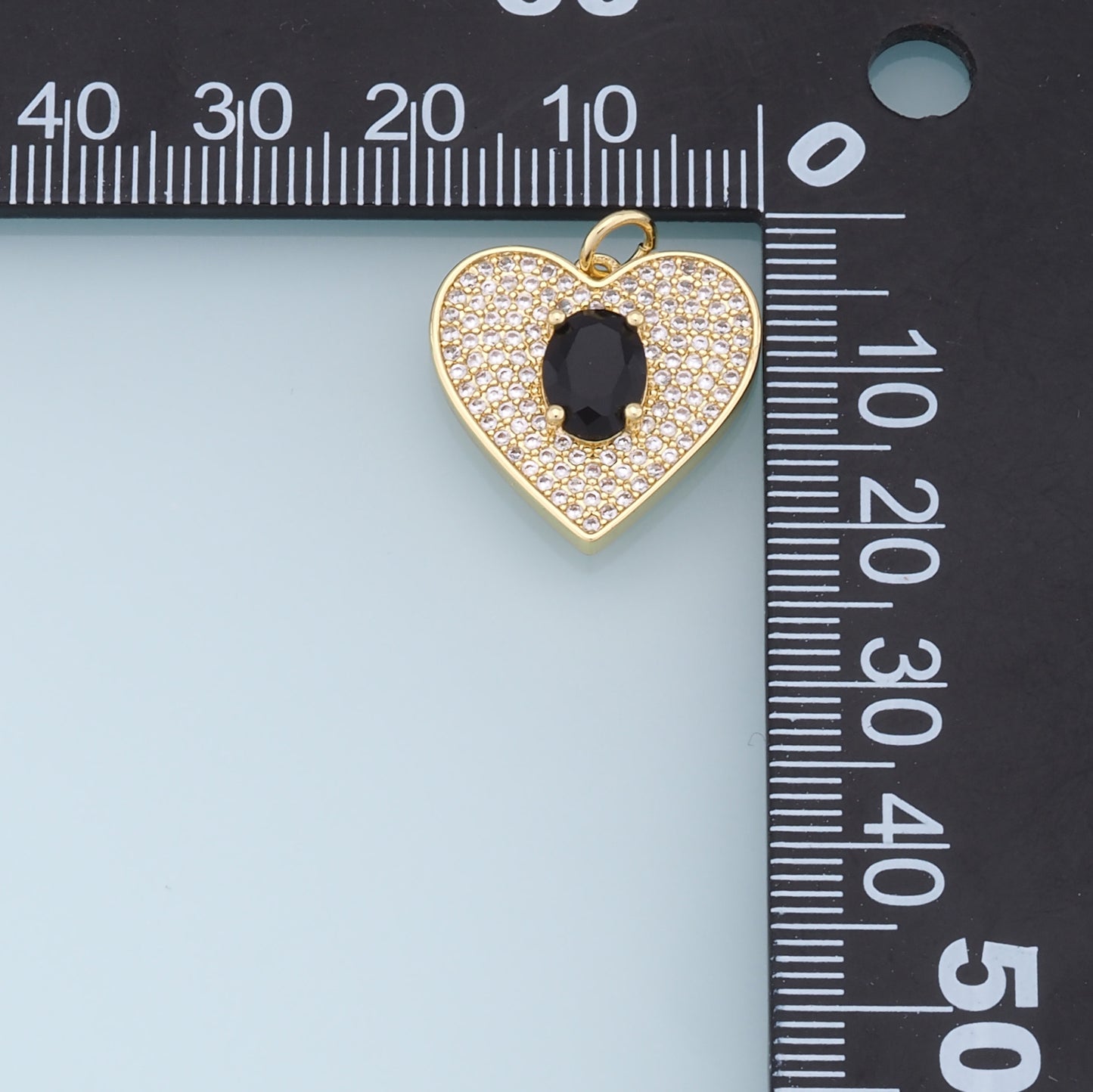 Gold Heart Charms,18K Gold Filled Heart Pendant,crystal Heart Charm Bracelet Necklace for DIY Jewelry Making Supply