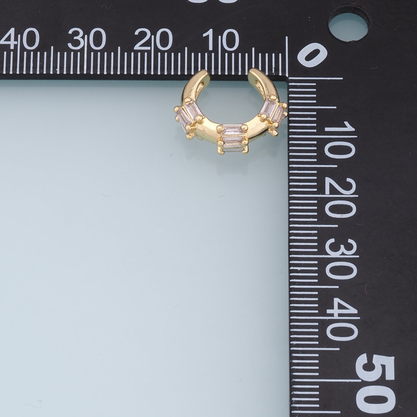 1pair 18K Gold Filled Dainty CZ Hoop Earrings,CZ Ear Cuff No Piercing,Cartilage Earring,Ear Wrap Earrings