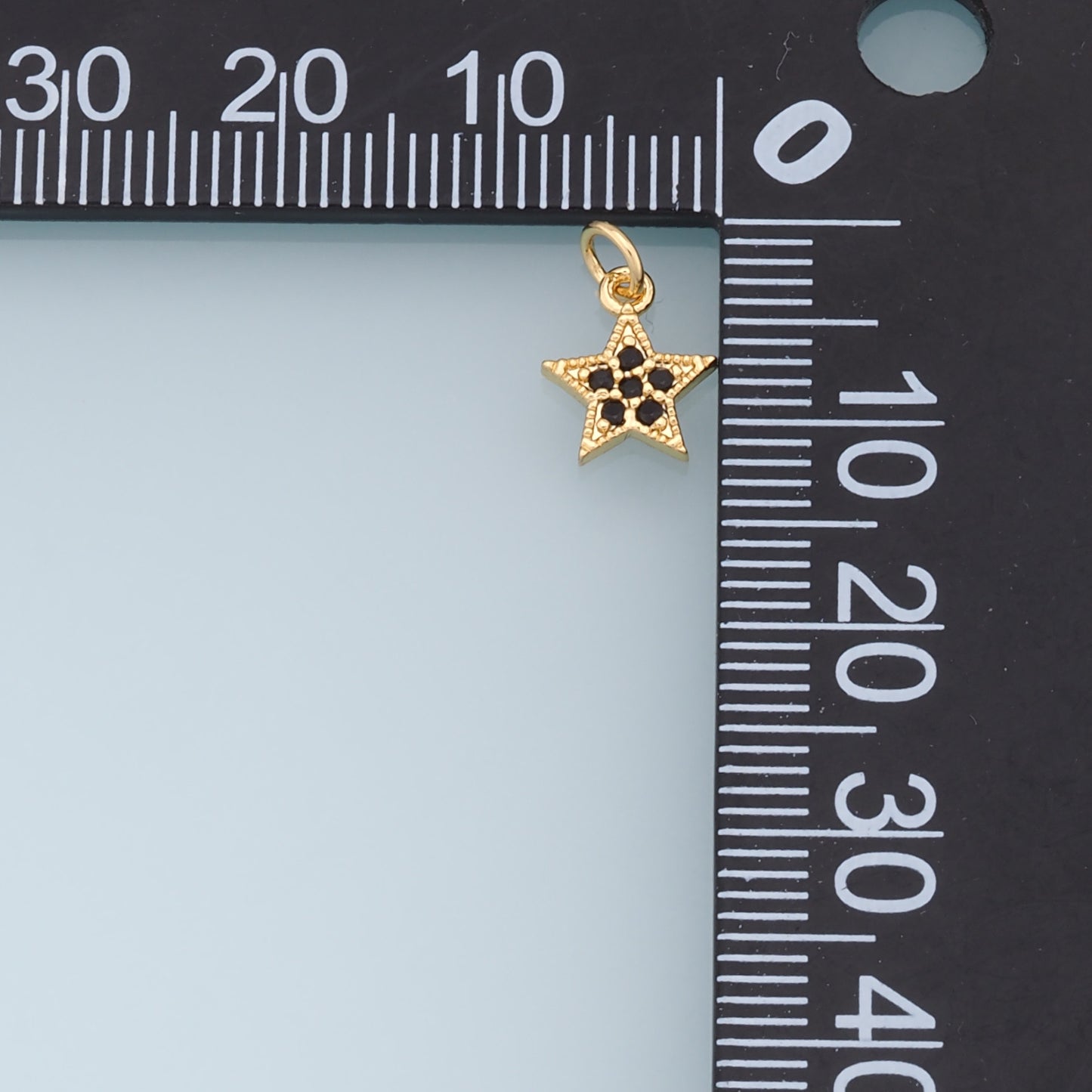 18K Gold Filled Star Pendant,CZ Micro Pave Star Charm Bracelet Necklace for DIY Jewelry Making Supply