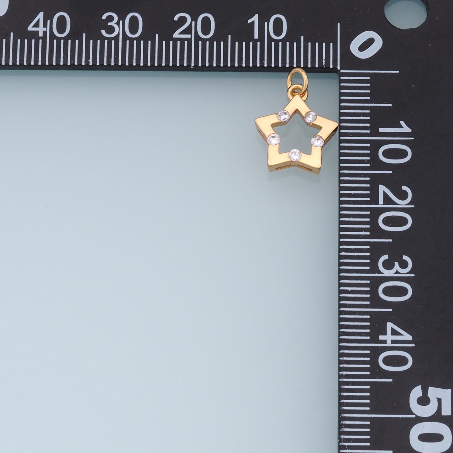18K Gold Filled Star Pendant,CZ Micro Pave Star Charm Bracelet Necklace for DIY Jewelry Making Supply